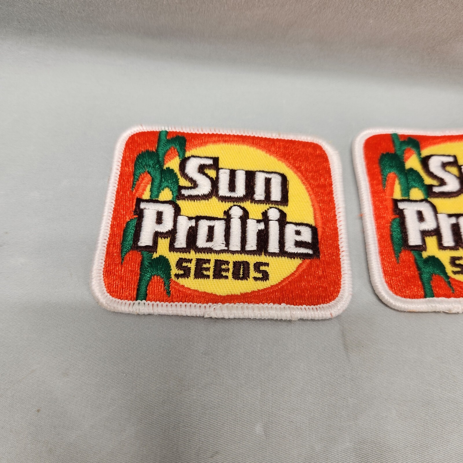 Sun Prairie Seeds Embroidered Patch – NOS – Vintage – Unused – 1970s Lot Of 2