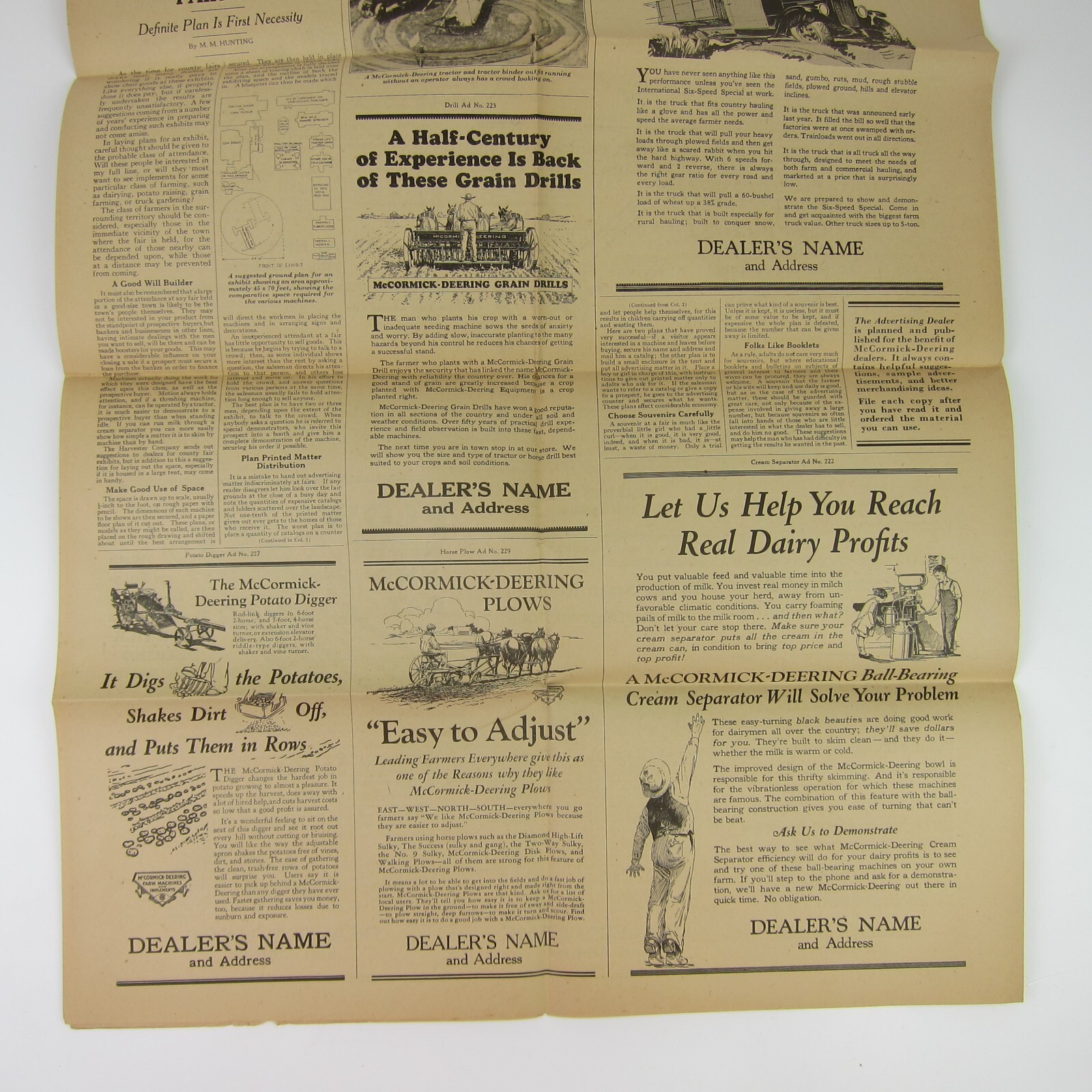The Advertising Dealer McCormick-Deering Trade News 1929 Chicago IL Antique RARE