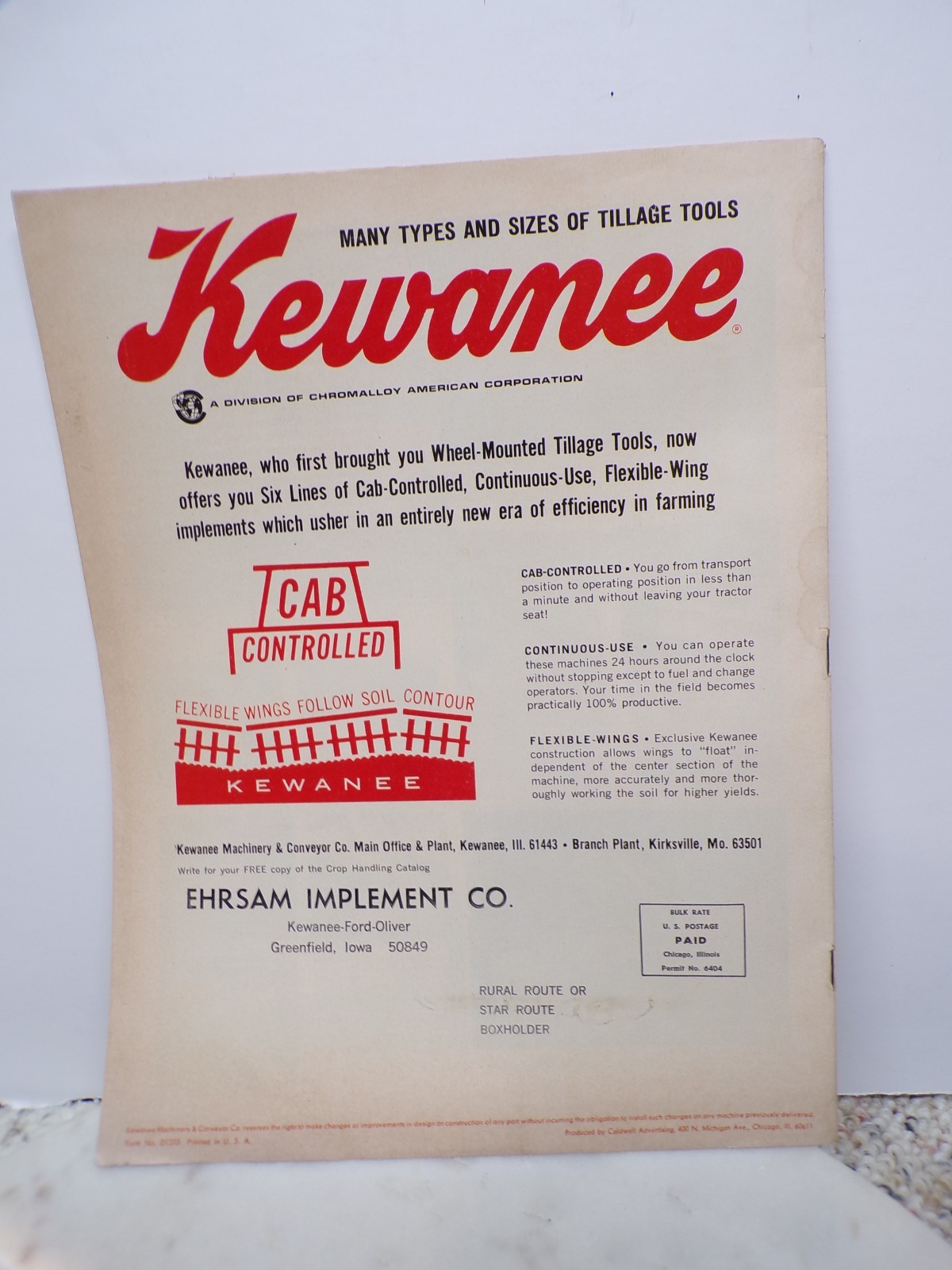 New Products From Kewanee Farm Machinery Dealer Catalog Illinois-Missouri #D1273
