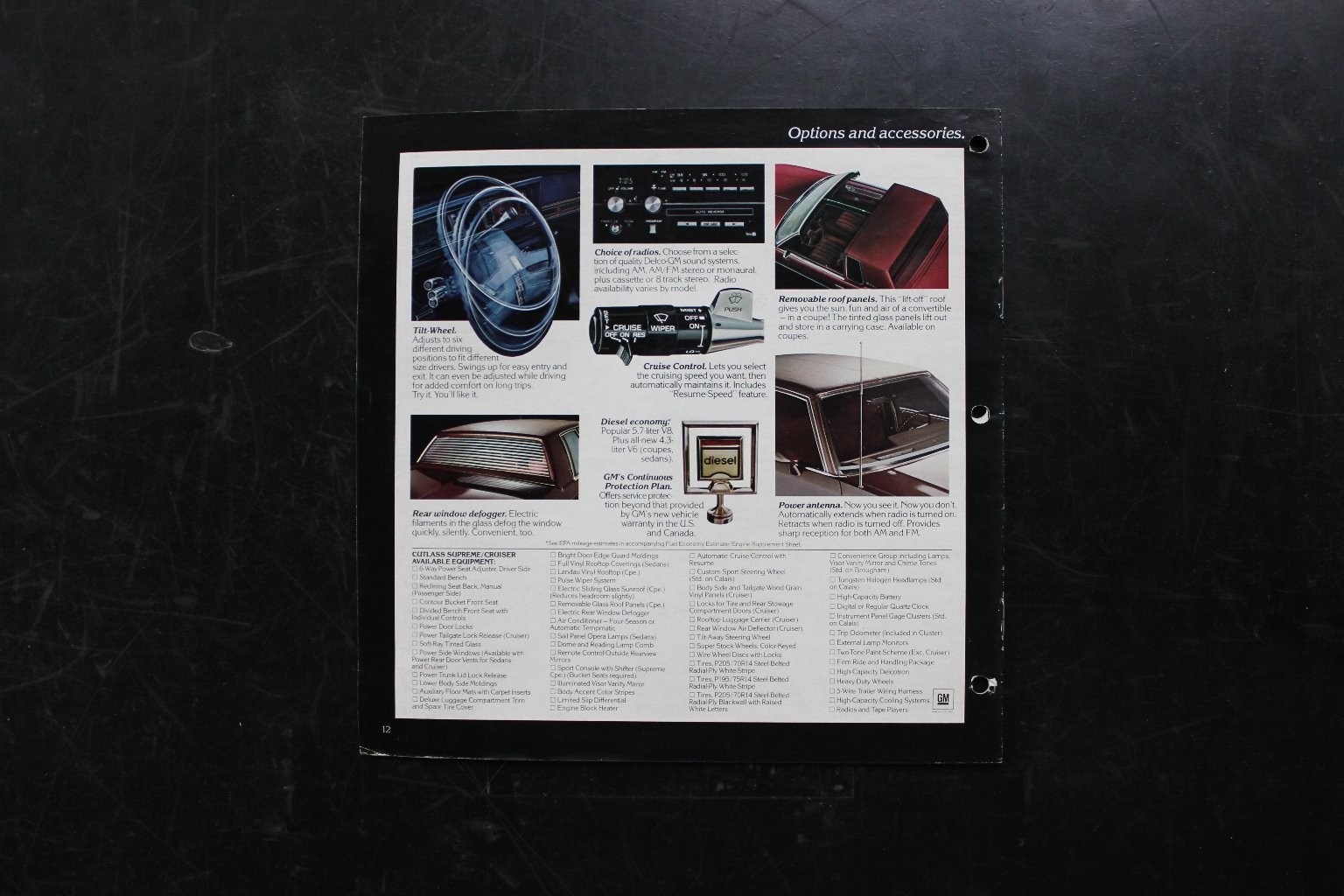 1982 Oldsmobile Cutlass Supreme Cruiser Sales Brochure Vintage Dealership