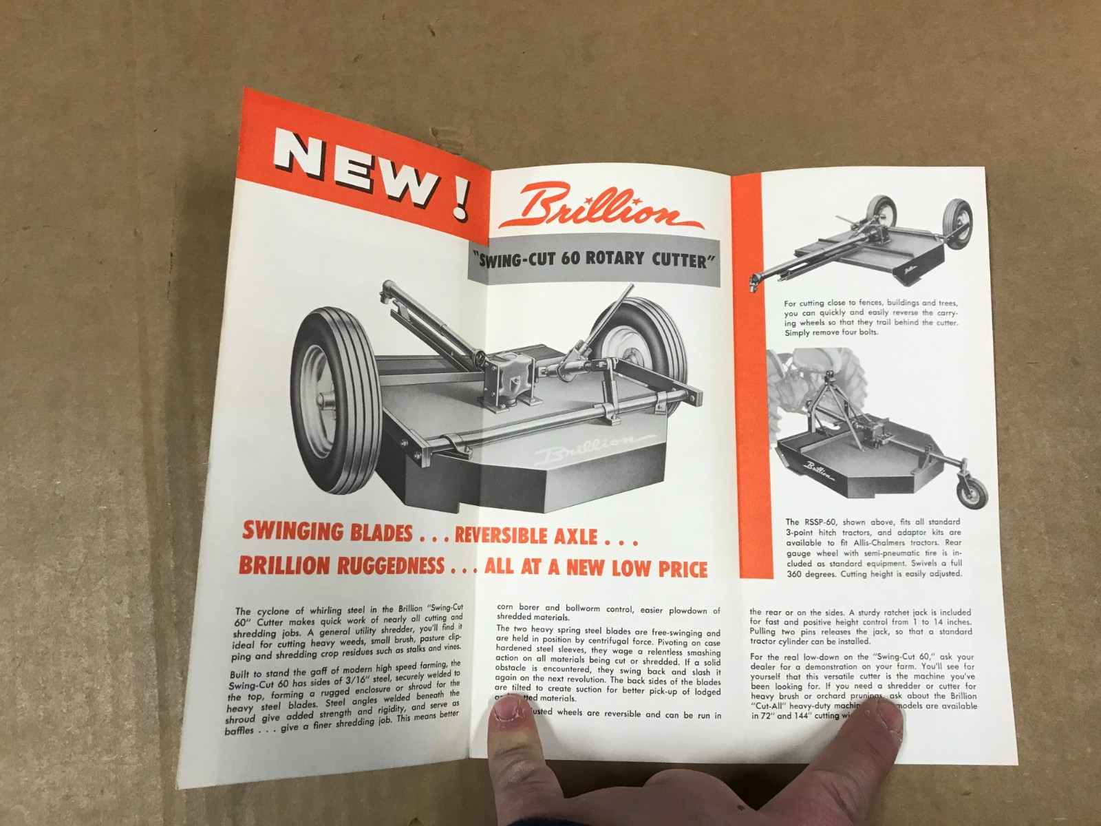 Vintage Brillion Swing-Cut 60 Salesman Brochure