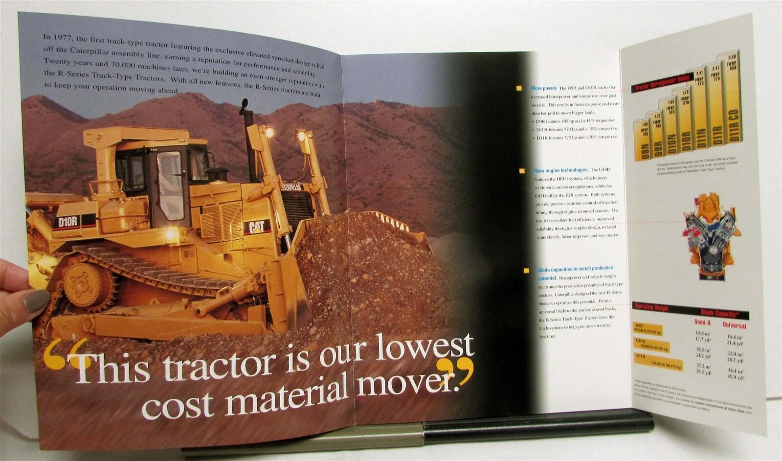 1990s Cat R Series Mining Tractors Construction Specifications Sales Brochure