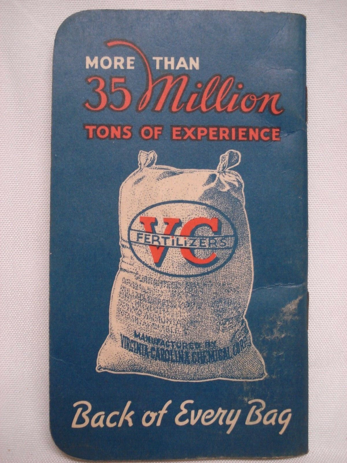 1938 V C FERTILIZER VIRGINIA CHEMICAL BROCHURE BOOKLET STORIES NOTES