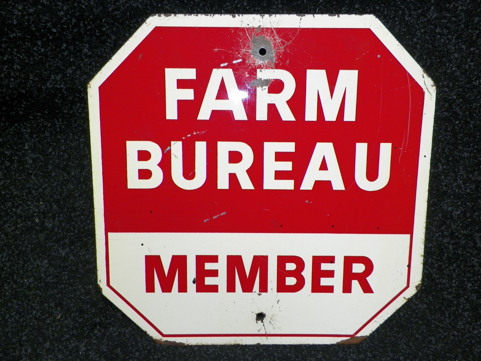 Vintage Farm Bureau & Stop Sign 15&Prime; X 15&Prime; Metal Sign Dekalb County Illinois