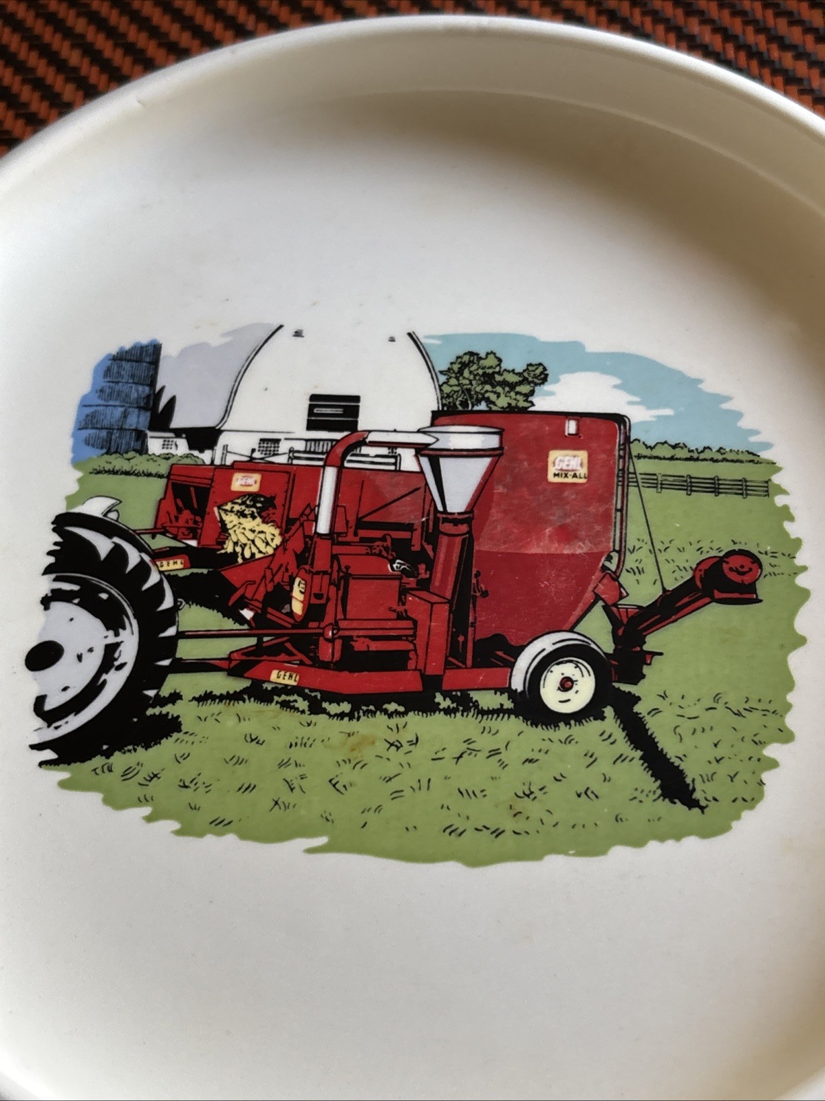 Vtg 100 Years Gehl 66 Swingline Farming Candy Tray Dish Nuts Ashtray Rare
