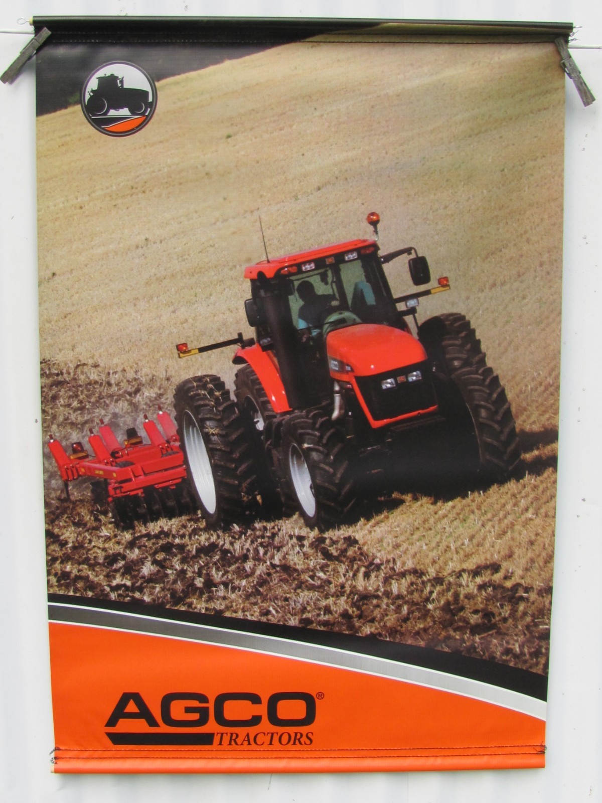 2006 AGCO FARM HANGING SALES ROOM BANNER SIGN 35&Prime; H TRACTOR DUAL W NO SHIPPING