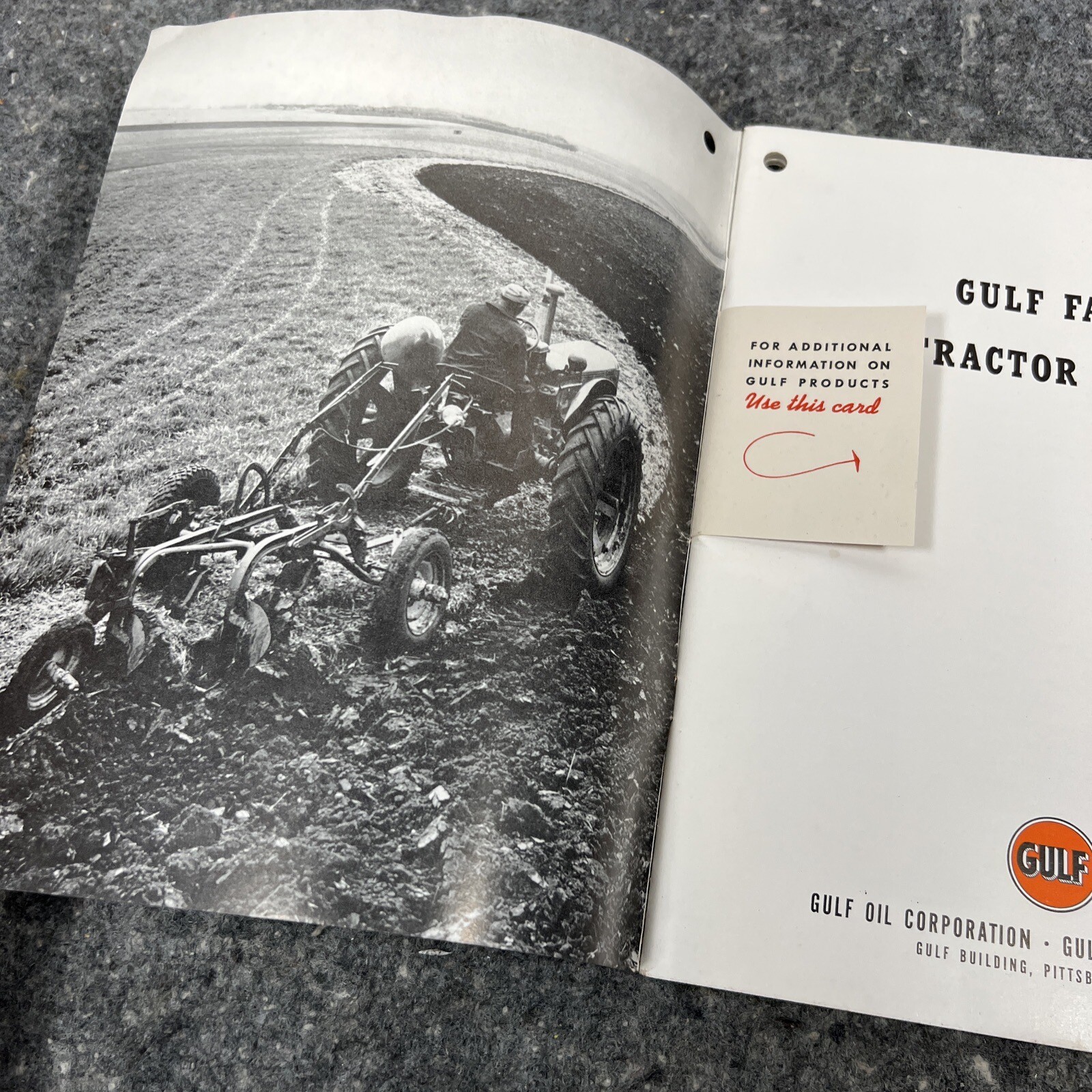 Vintage 1950&rsquo;s Gulf Oil Corporation FARM Tractor Guide / Maintenance OEM