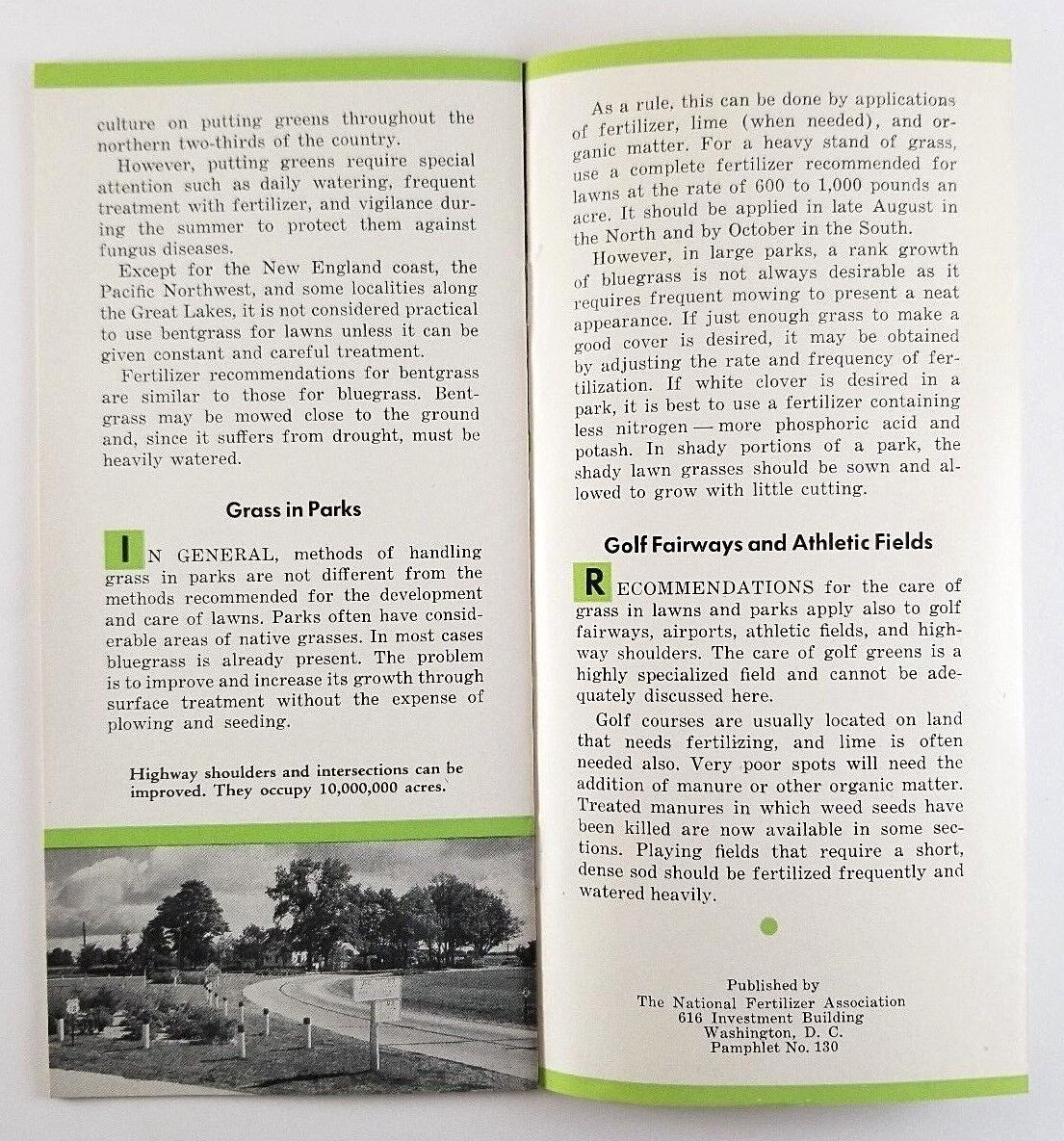 Improving Grass National Fertilizer Association Vintage Brochure 1941