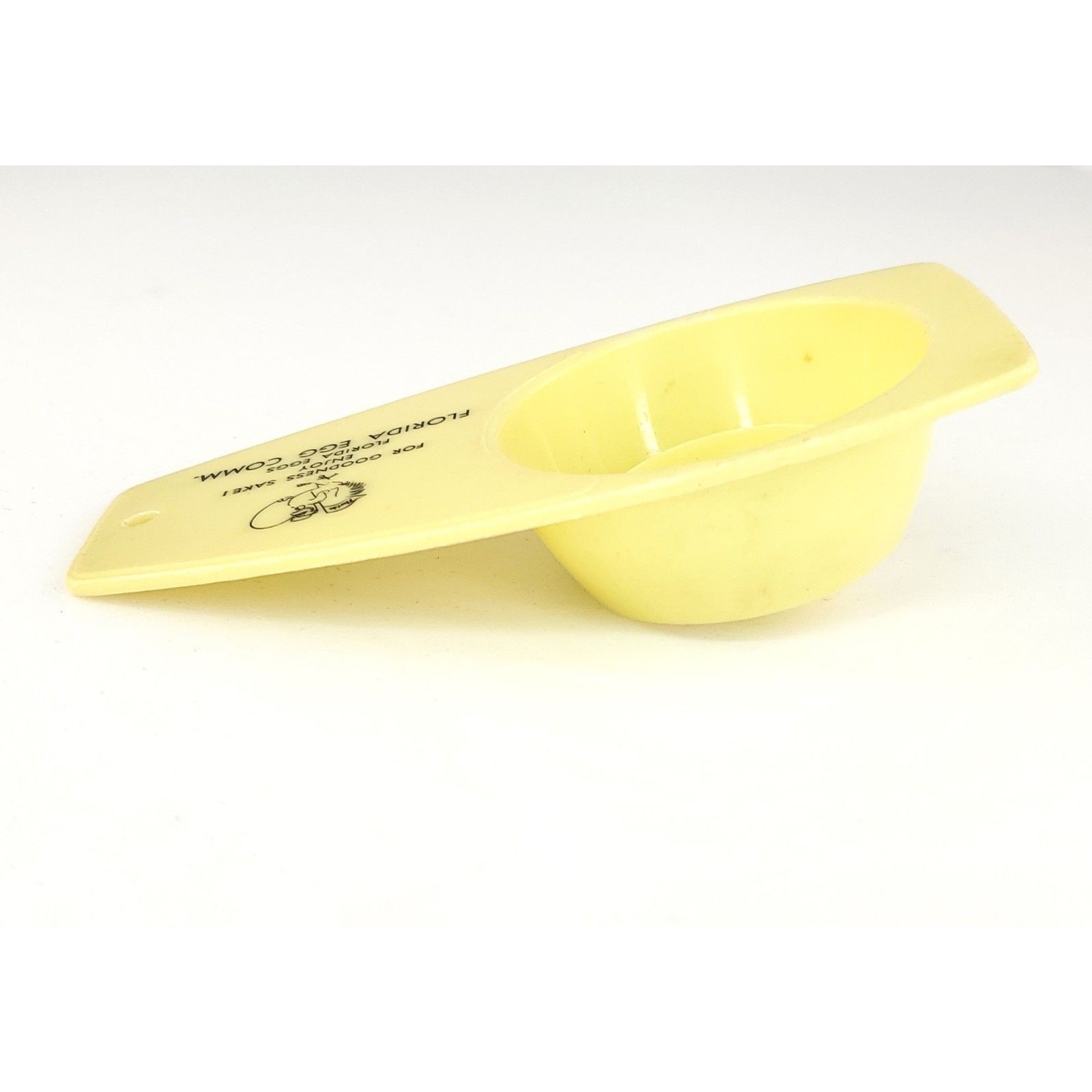 VINTAGE 1950s Yellow EGG YOLK SEPERATOR Florida Advertising Goodness Sake Joy