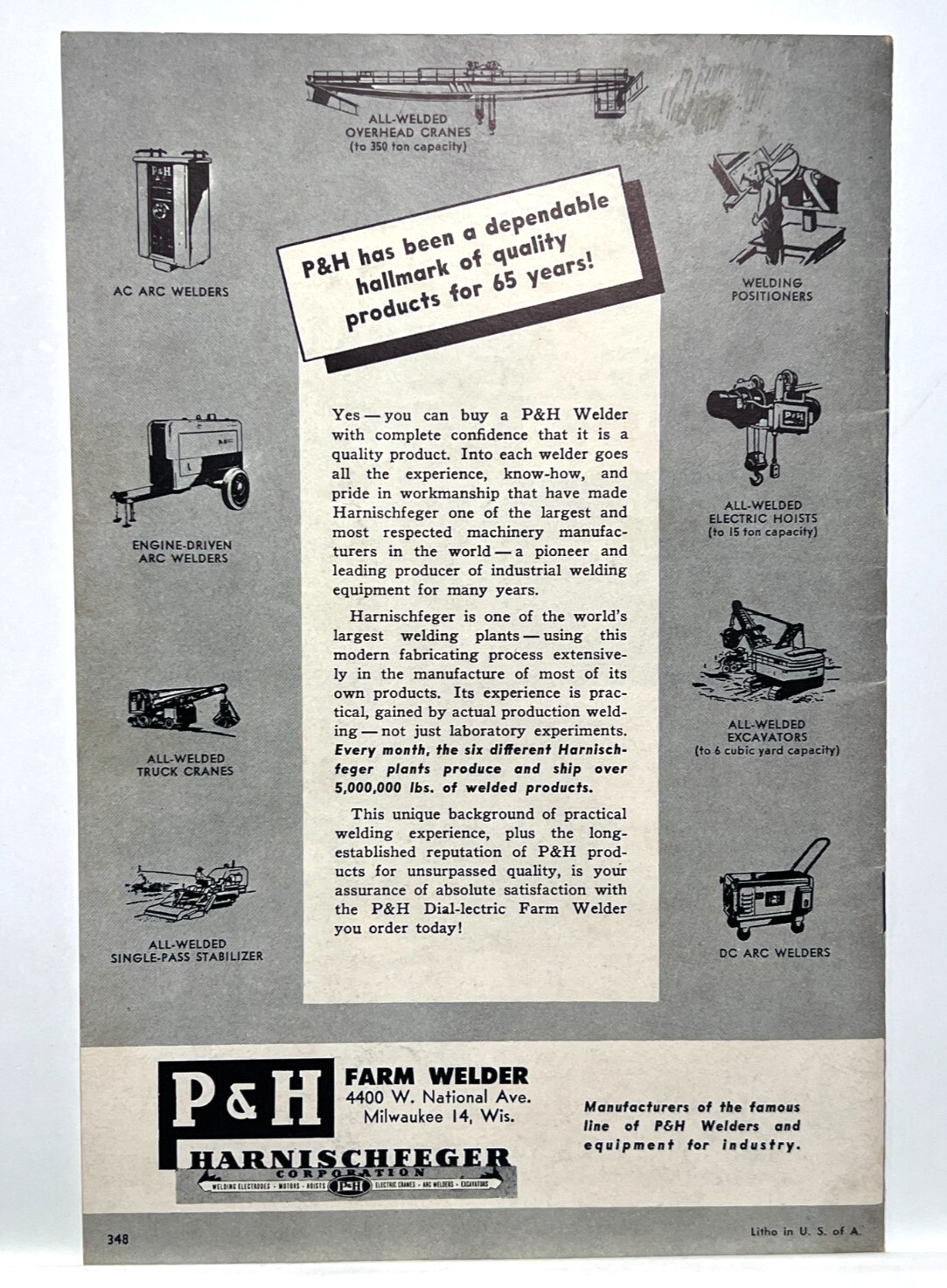 Vintage Practical Ways to use P&H Dial-lectric Farm Welder Brochure Manual