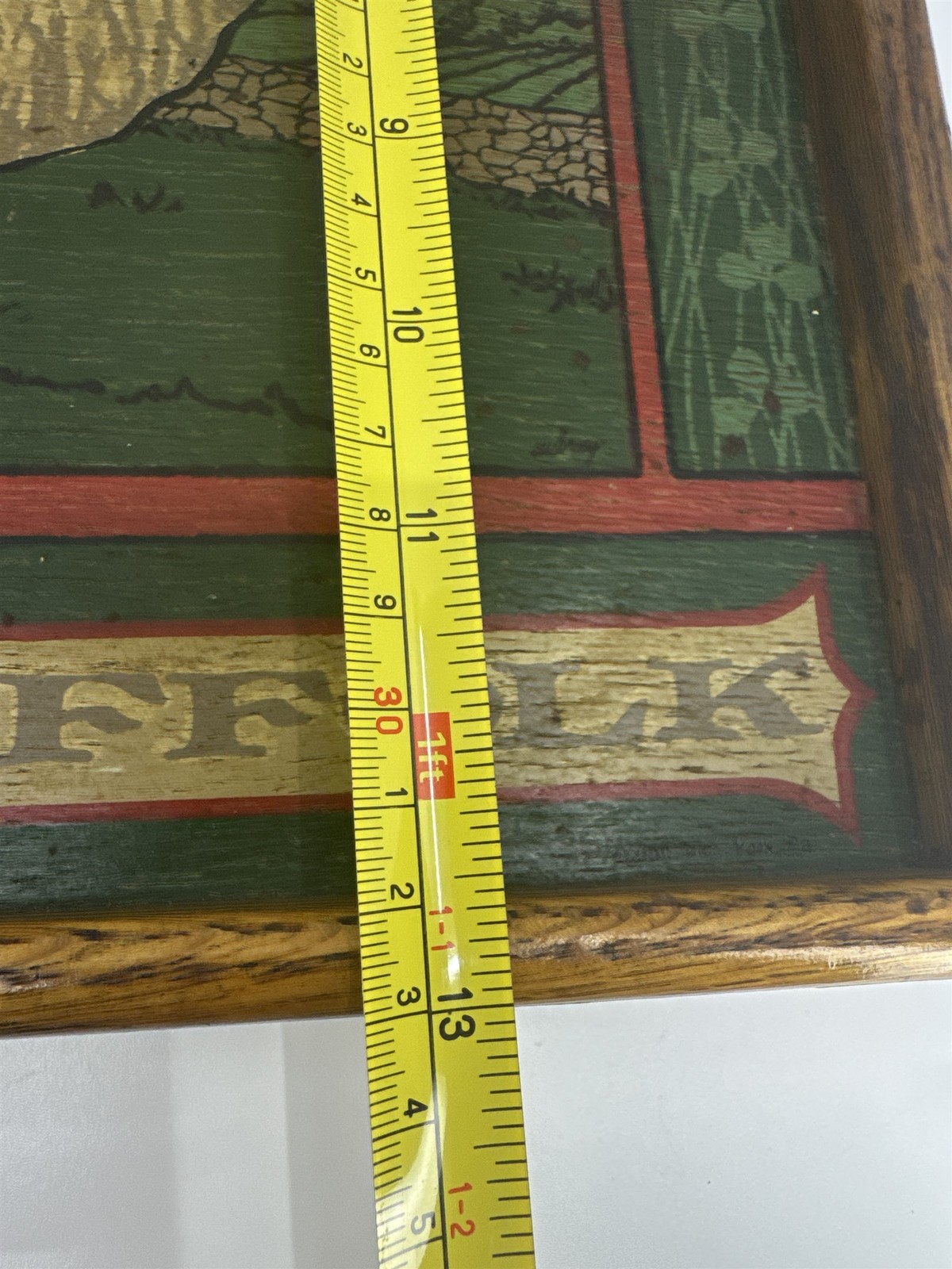 VTG Wood Farmhouse Sign/Tray Hampshire Suffolk Sheep Still Meadow Decor