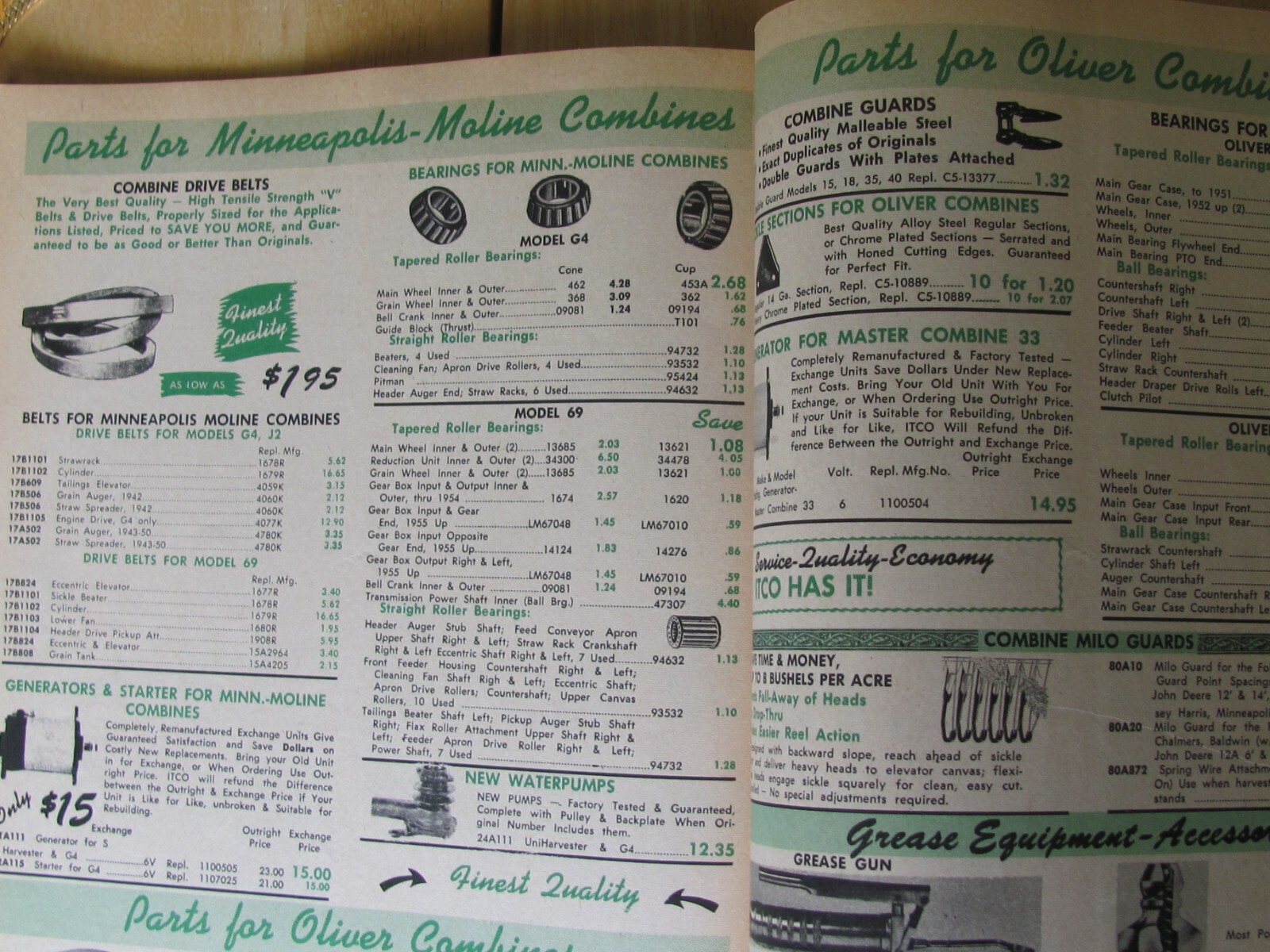1962 FARM PART CATALOG ITCO GERMAN FORD TRACTOR CO PEORIA ILL