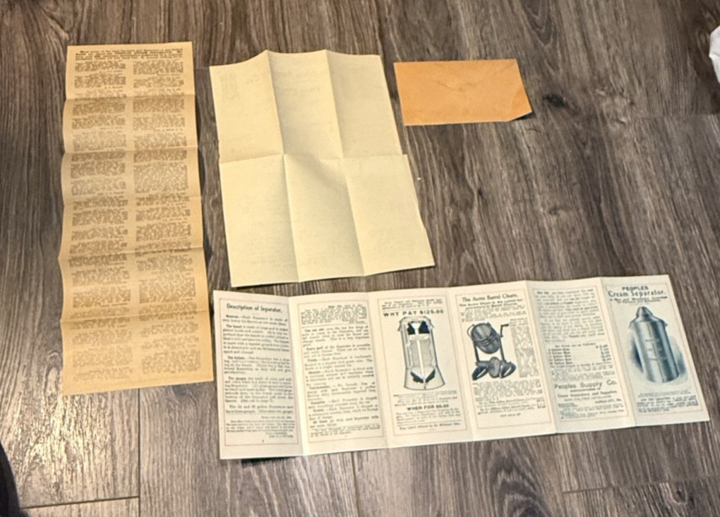 peoples supply cream separator brochure sales materials 1903 free shipping
