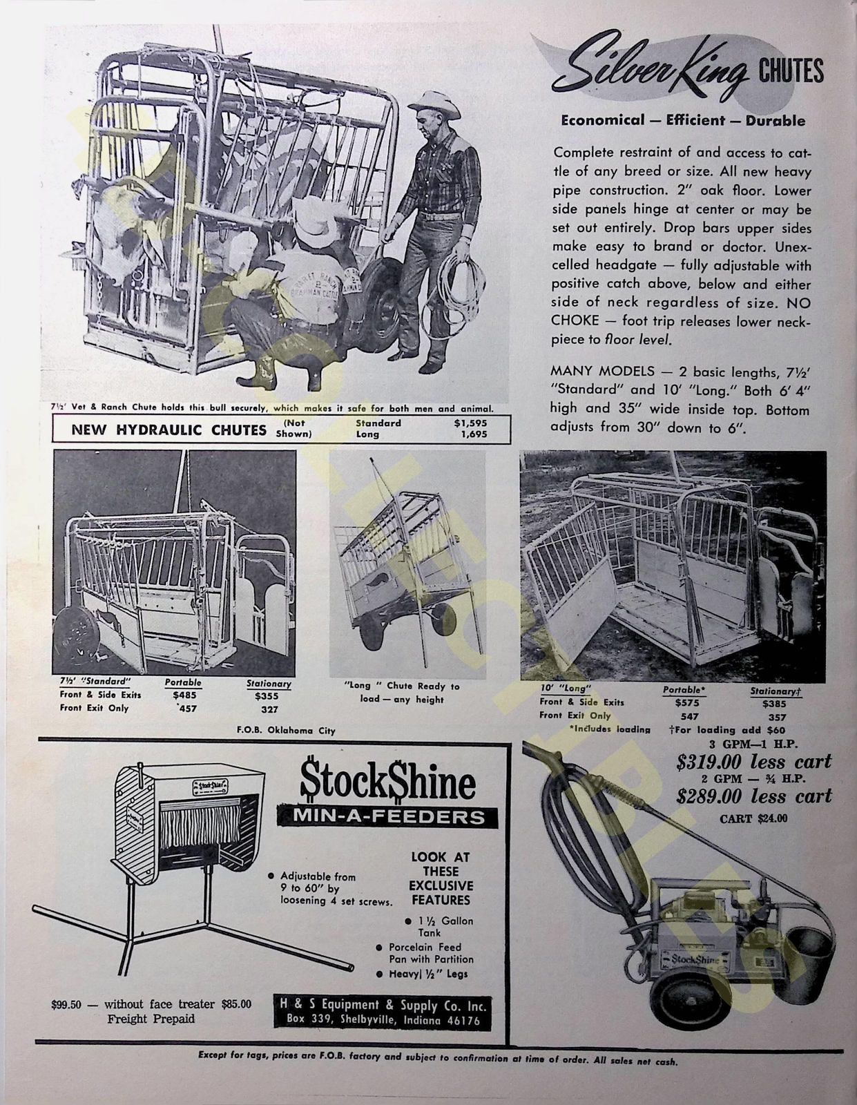 Vintage Farm Brochure StockShine H&S Equipment & Supply 1960s Agricultural