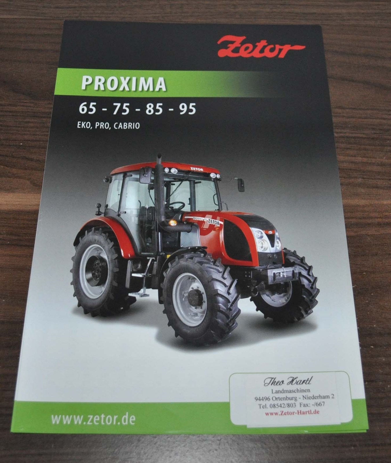 Zetor Proxima 65 75 85 95 Tractor Specification Brochure Prospekt