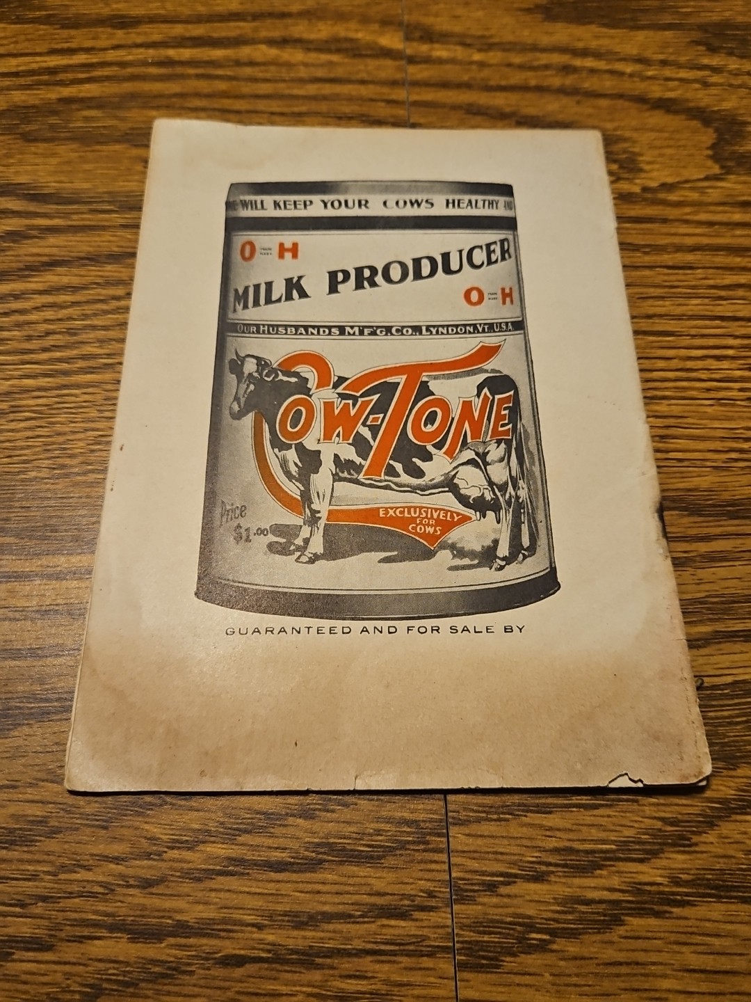 Vintage 1924 Our Husbands Company Cow Book, Lyndon, Vermont Cowtone Cows Calves