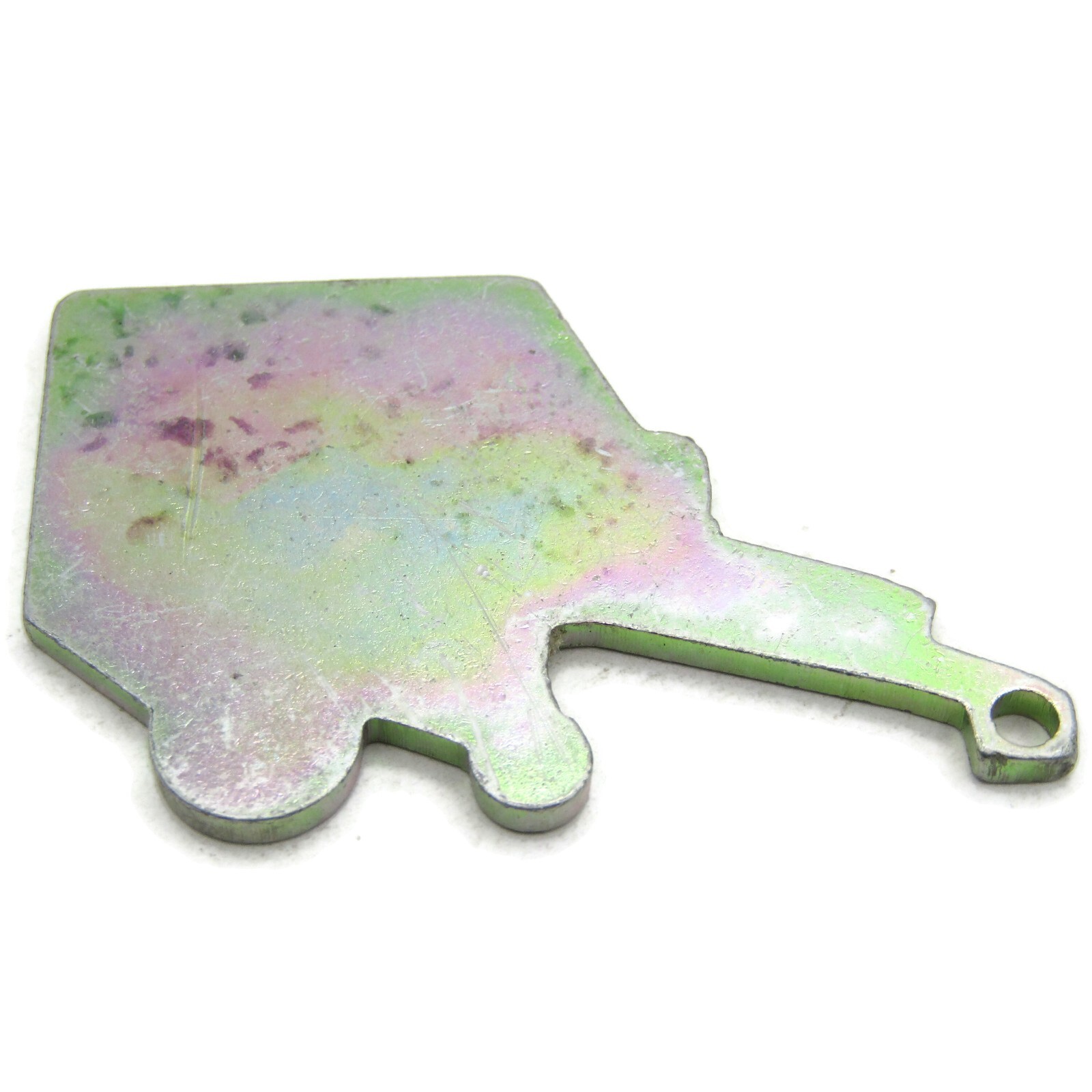 Vintage 1999 New Holland Combine Harvester Keychain Fob Metal Promo Farm Tag