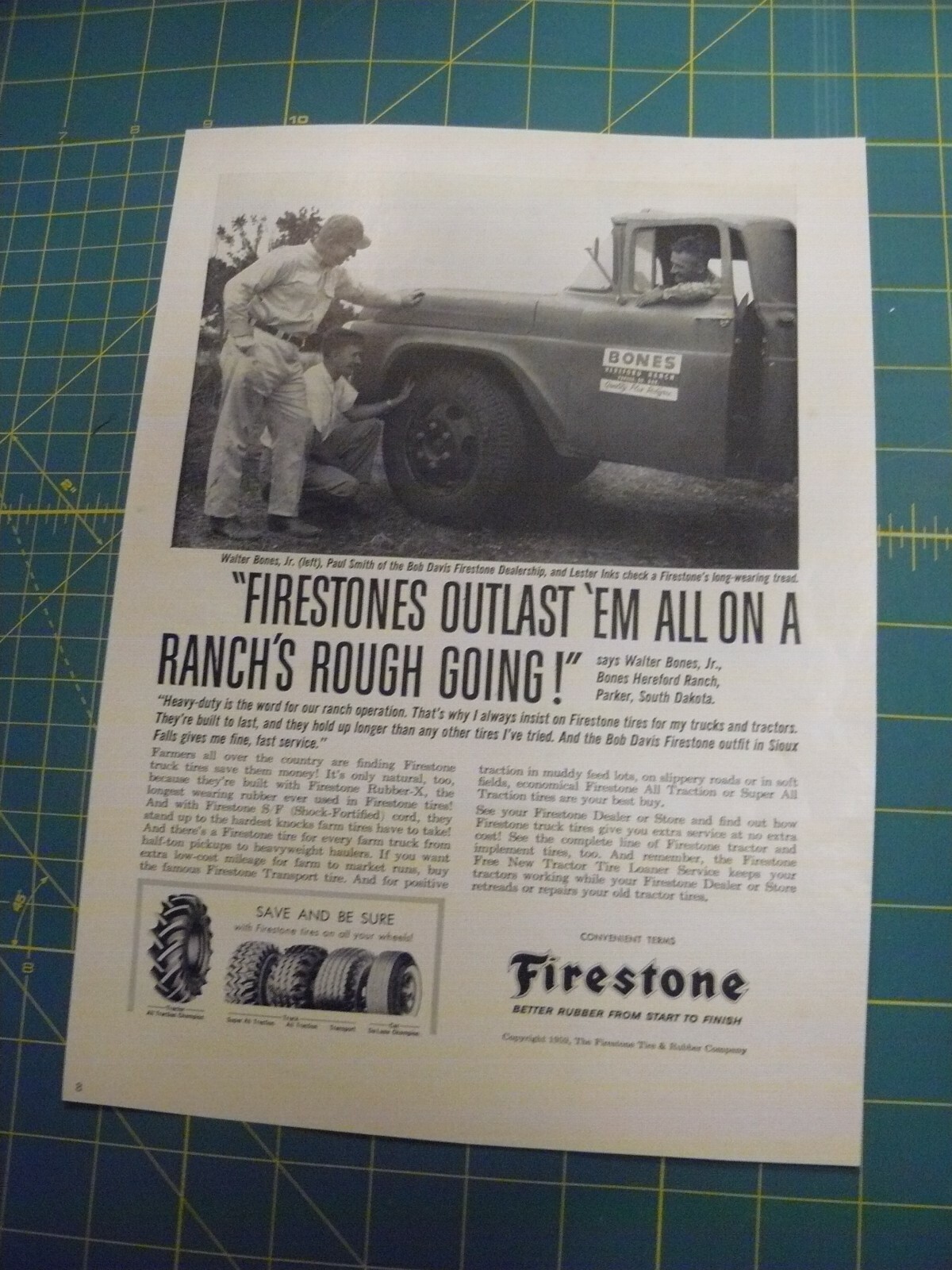 THE FARM QUARTERLY- AUTUMN 1959-AD-FIRESTONE TIRES OUTLAST &lsquo;EM ALL-Better Rubber