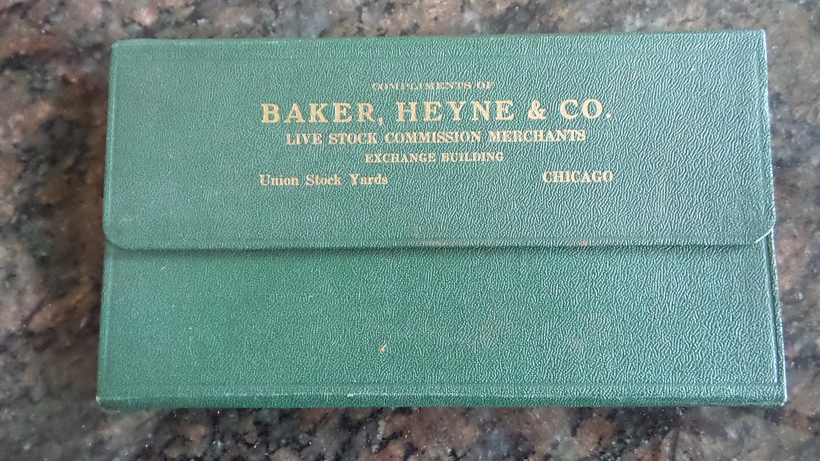 1929 Pocket Memo BAKER,HEYNE & CO., LOVE STOCK COMMISSION MERCHANTS Union SY