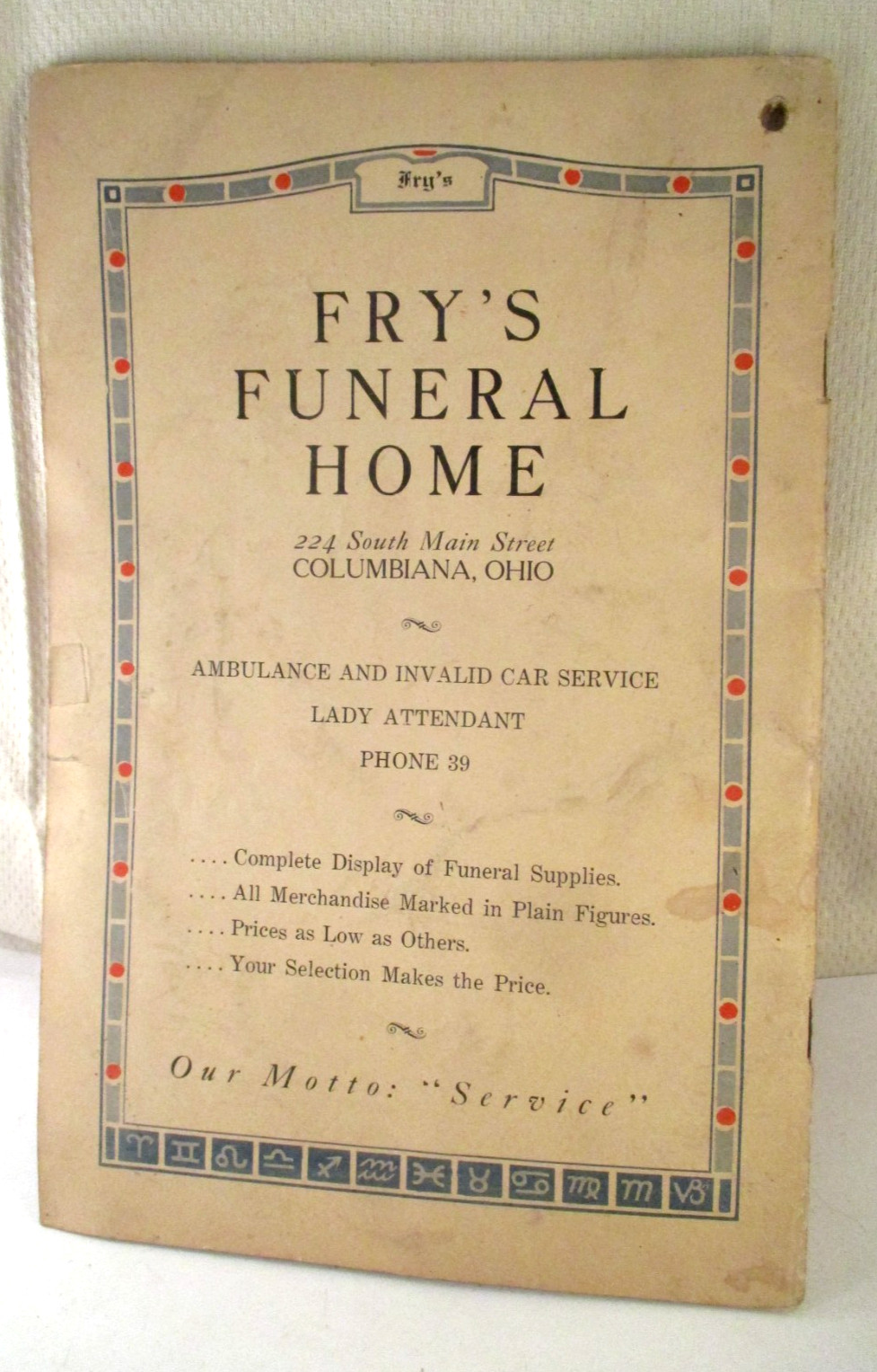 Vintage 1932 HOMESTEAD ALMANAC From THE ADVERTISERS COLUMBIANA OH