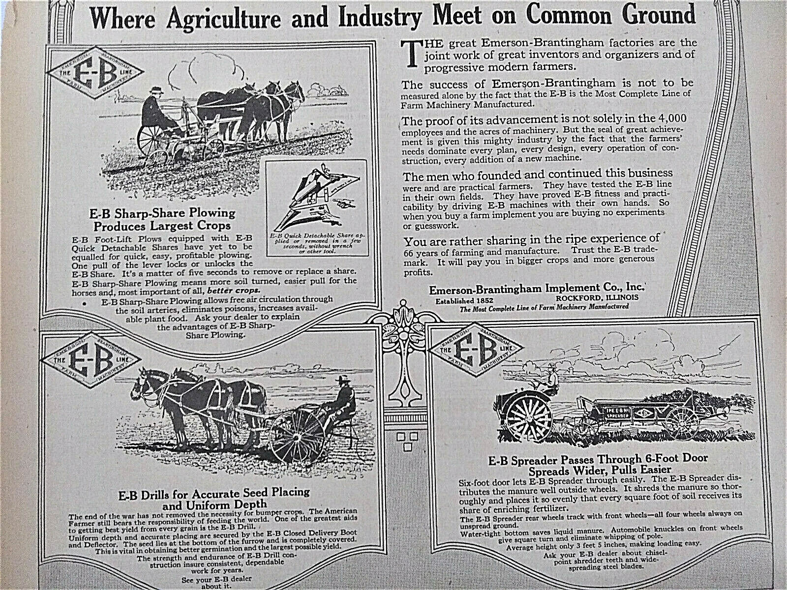 1921 Emerson-Brantingham Farm Machinery Ad, Agriculture & Industry Meet