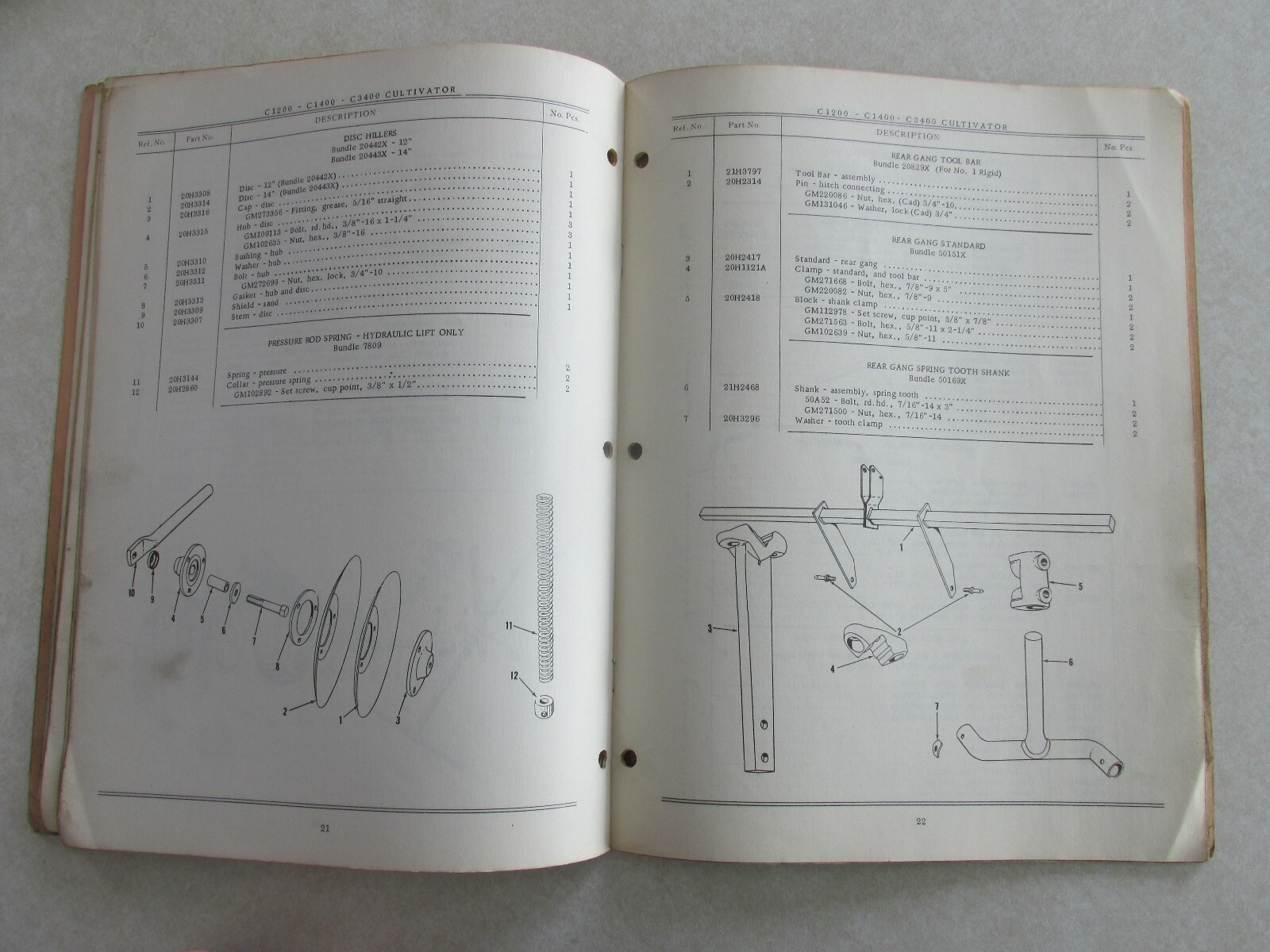 MBF51 Farm Manual MM Minneapolis Moline repair catalog Tractor Cultivators C1200