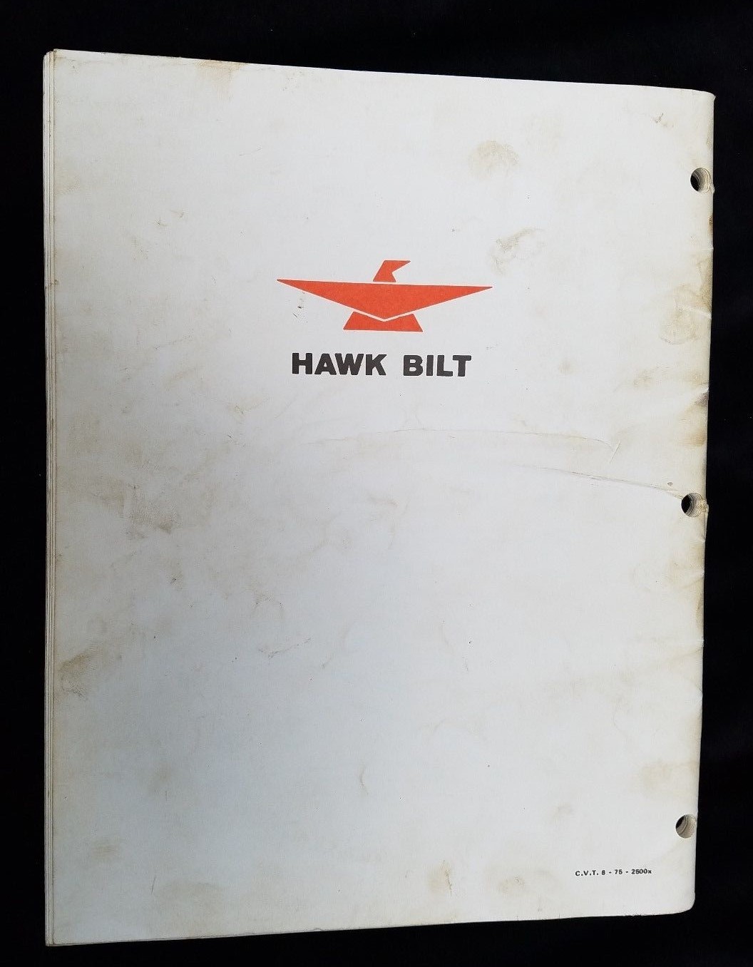 1975 Owner&rsquo;s Manual HAWK BILT Manure Spreaders SS 400 Hawk Bilt Co Vinton Iowa