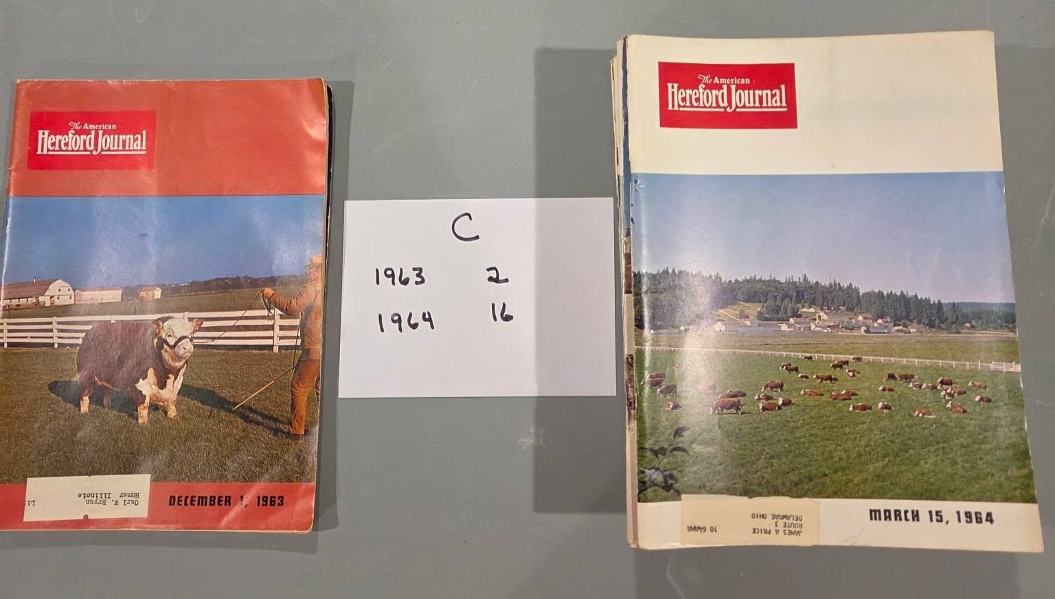 VINTAGE HEREFORD JOURNALS 1950-2001
