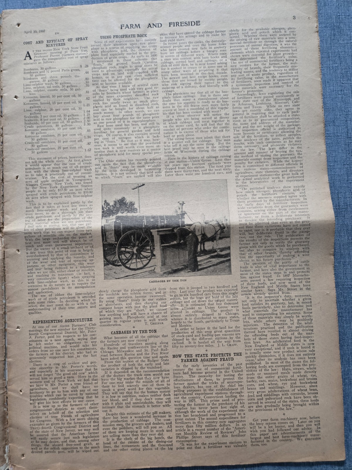 Farm & Fireside Newspaper April 10 1907 Articles Ads Fashion News Humor