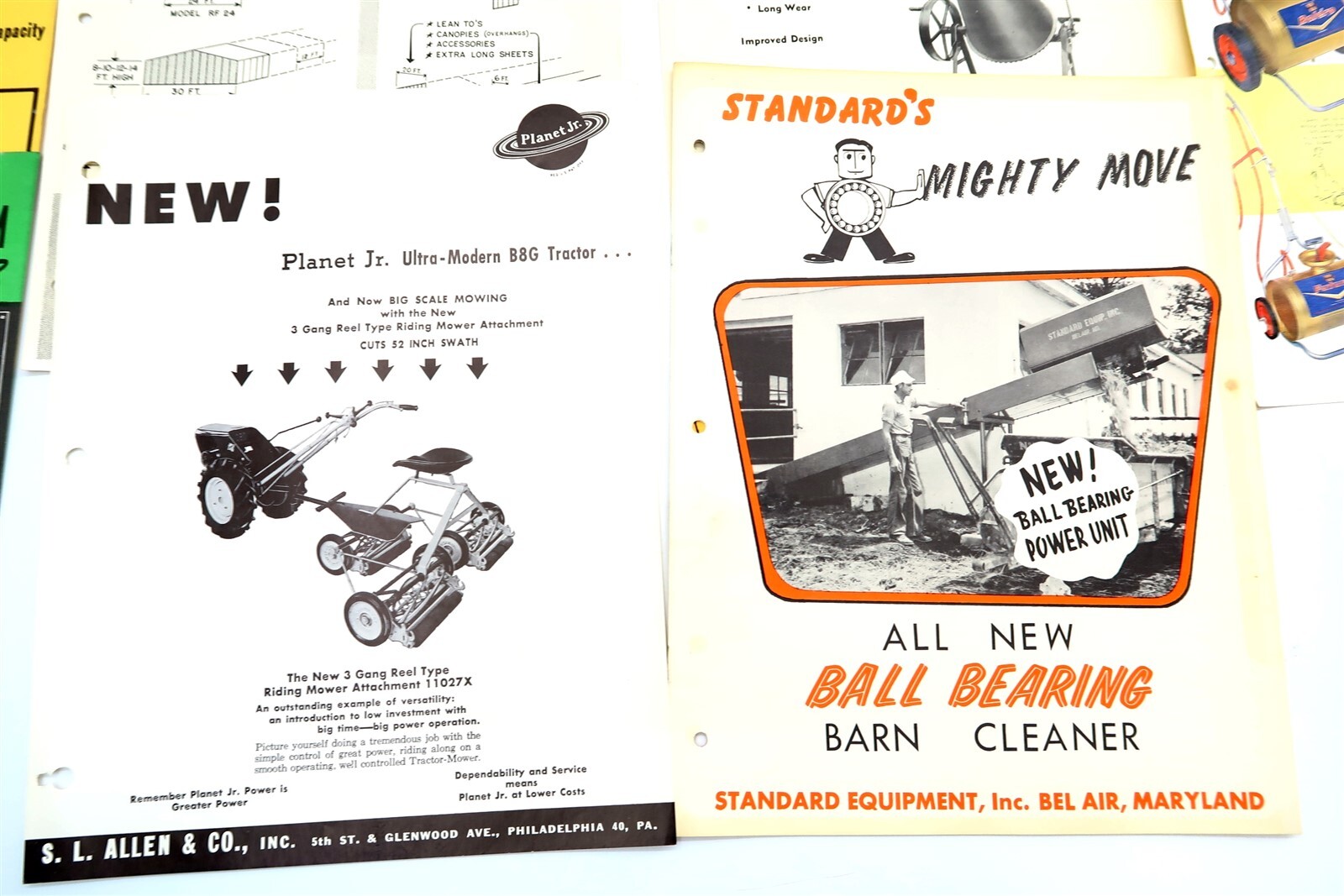 x21 Vintage 1950&rsquo;s – 1960&rsquo;s MIXED Brochures Tractors, Sprayers, Bailer, Cleaner