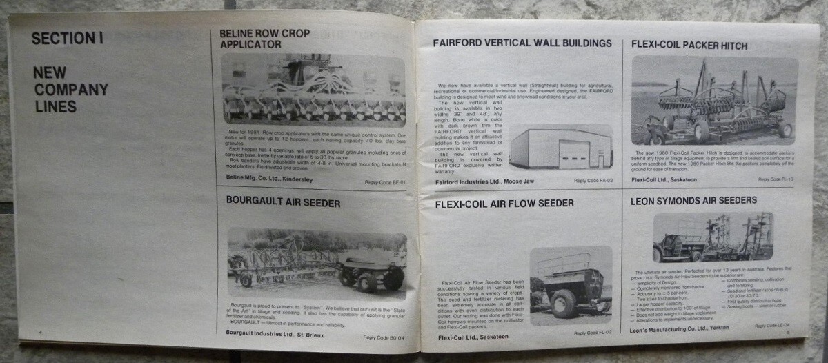 1981 Prairie Implement, Farm Machinery Buyers Guide, Saskatchewan, Canada