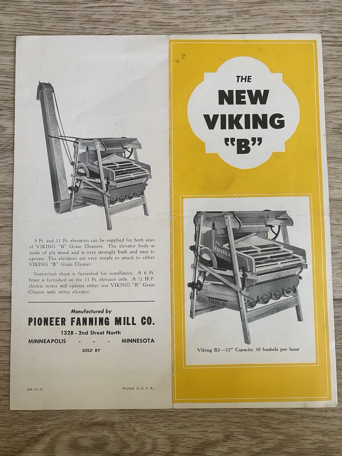 Vintage New Viking B Fanning Mill Co Sales Brochure Pioneer Fanning Minneapolis