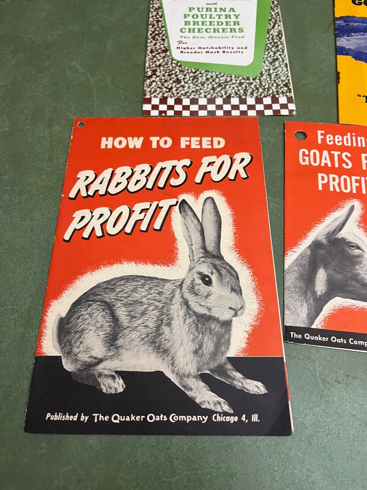 Lot Of Original Brochures On Raising Farm Animals Purina Quaker Oats Larro