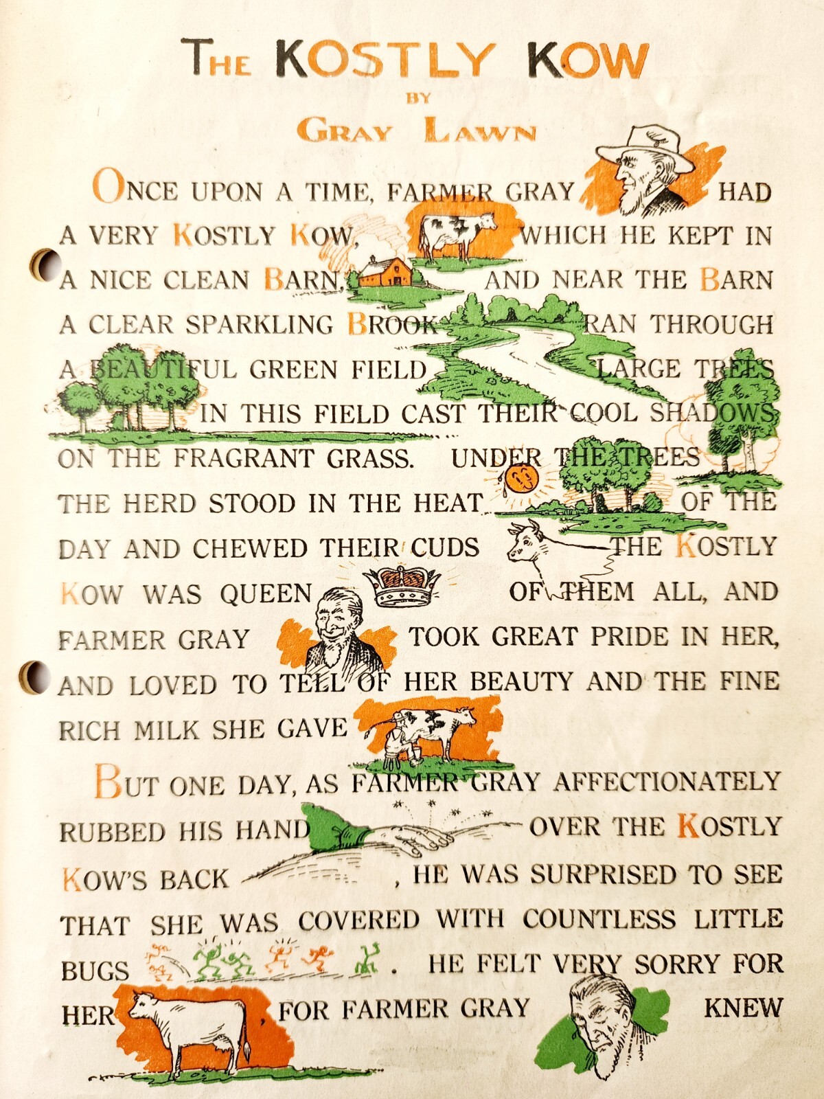 C1930s The Kostly Kow Gray Lawn Farms Booklet Thomaston Farmers Union PB E88J