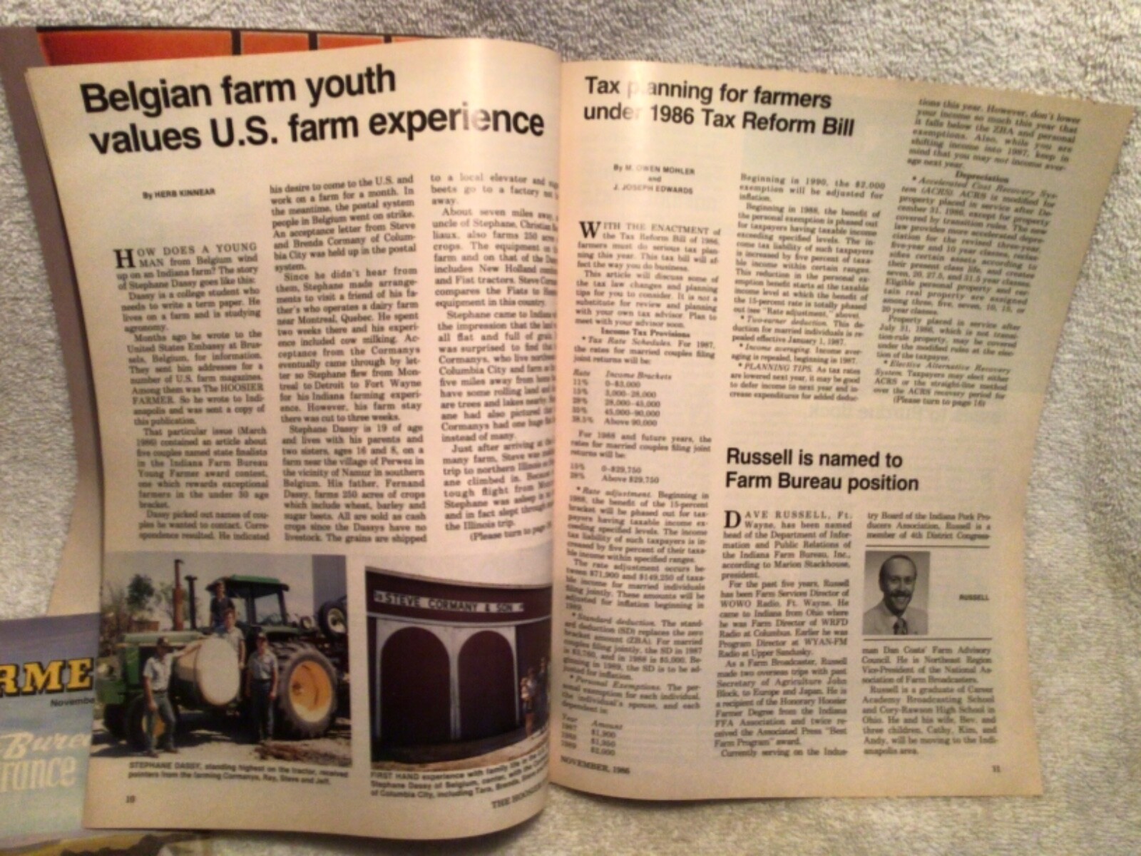 2 Vtg. Hoosier Farmer Magazines 1985 & 1986 With 50 Years Farm Bureau Insurance