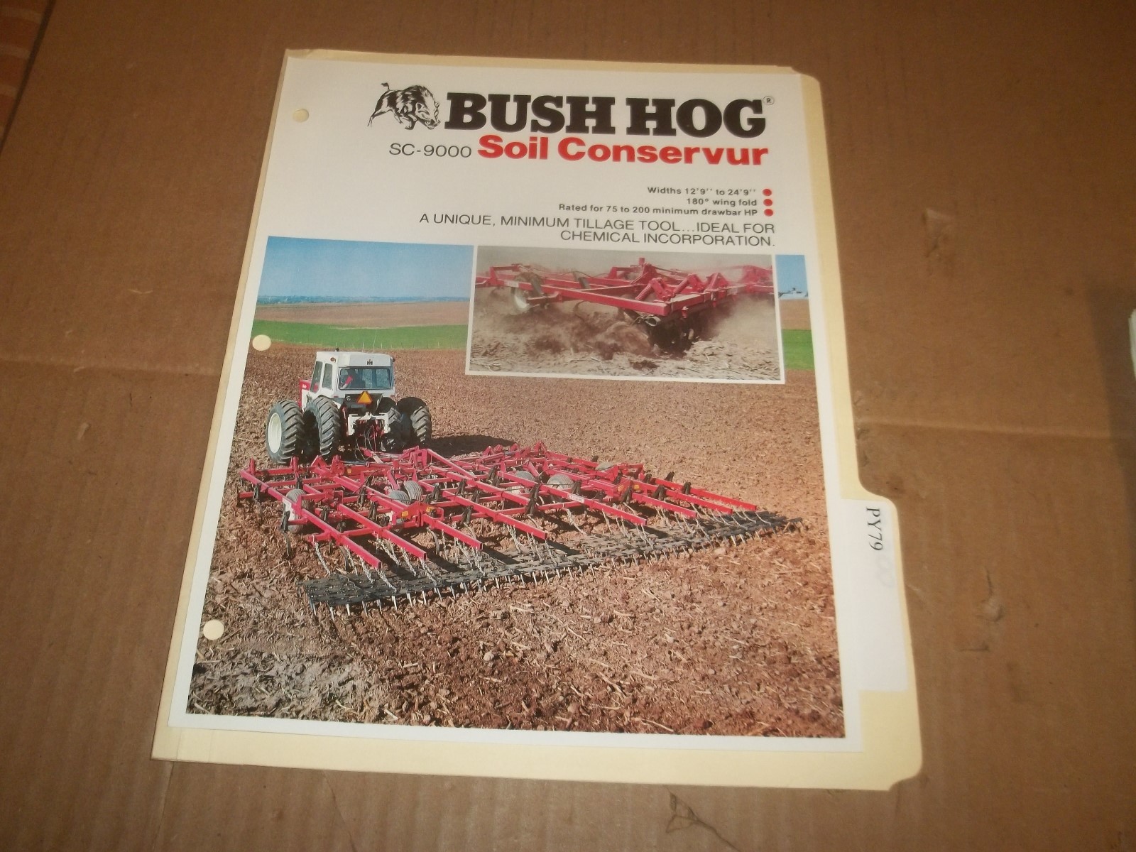 PY79) Bush Hog Sales Brochure 4 Pages – SC-9000 Soil Conservur