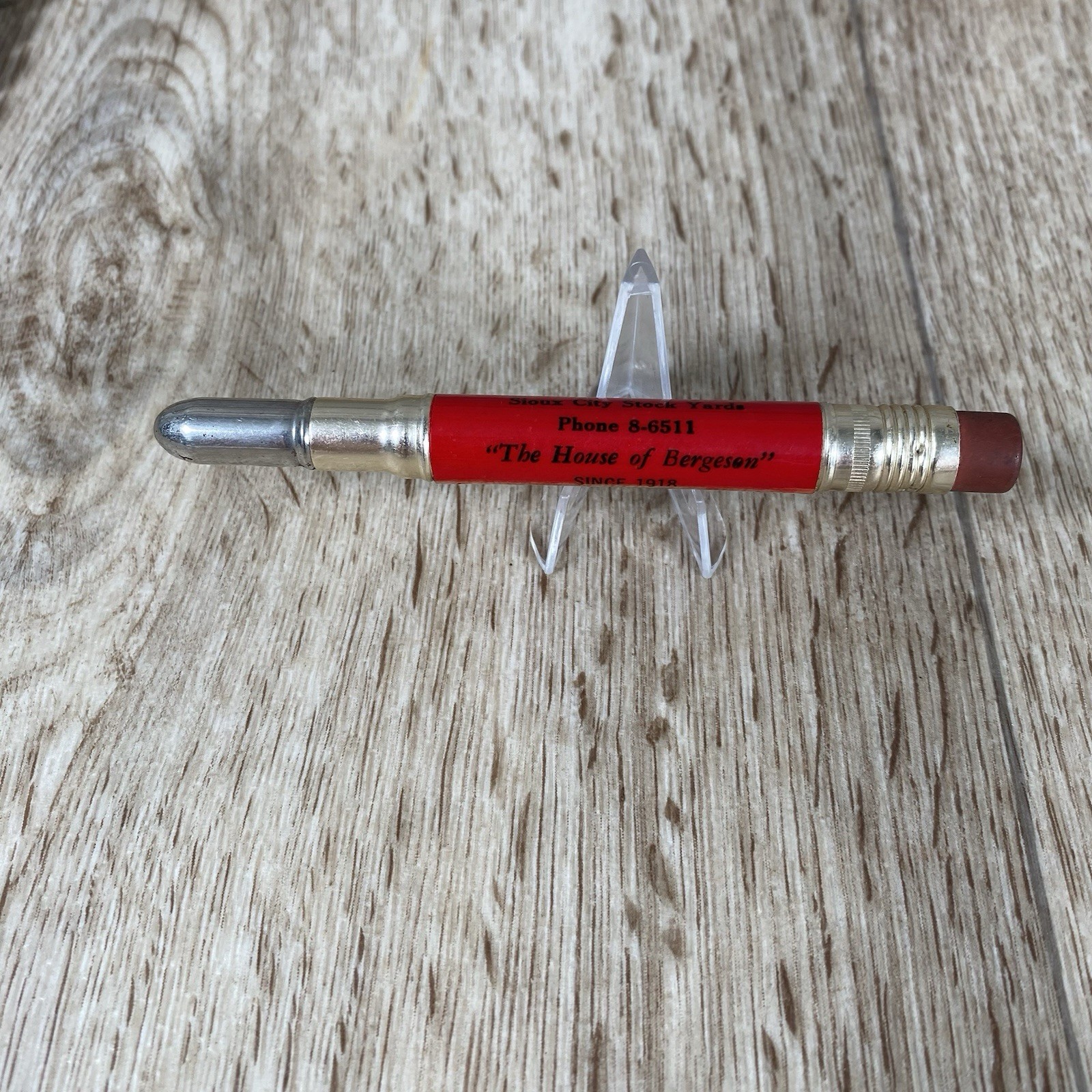 Antique Live Stock Bullet Pencil Souix City Mid-West Livesttock Commission