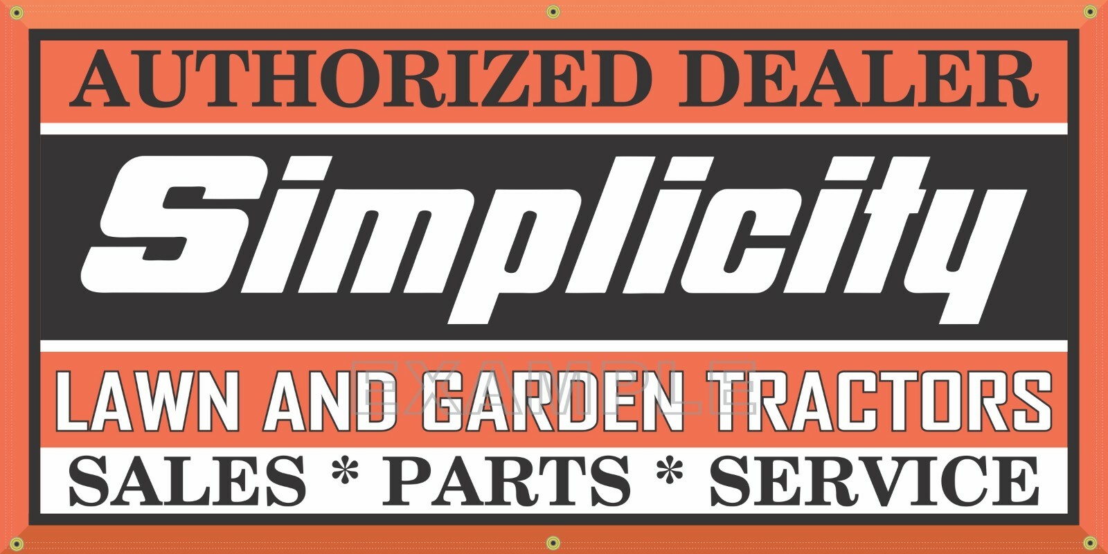 SIMPLICITY LAWN GARDEN POWER EQUIPMENT TRACTOR DEALER VINTAGE SIGN REMAKE BANNER