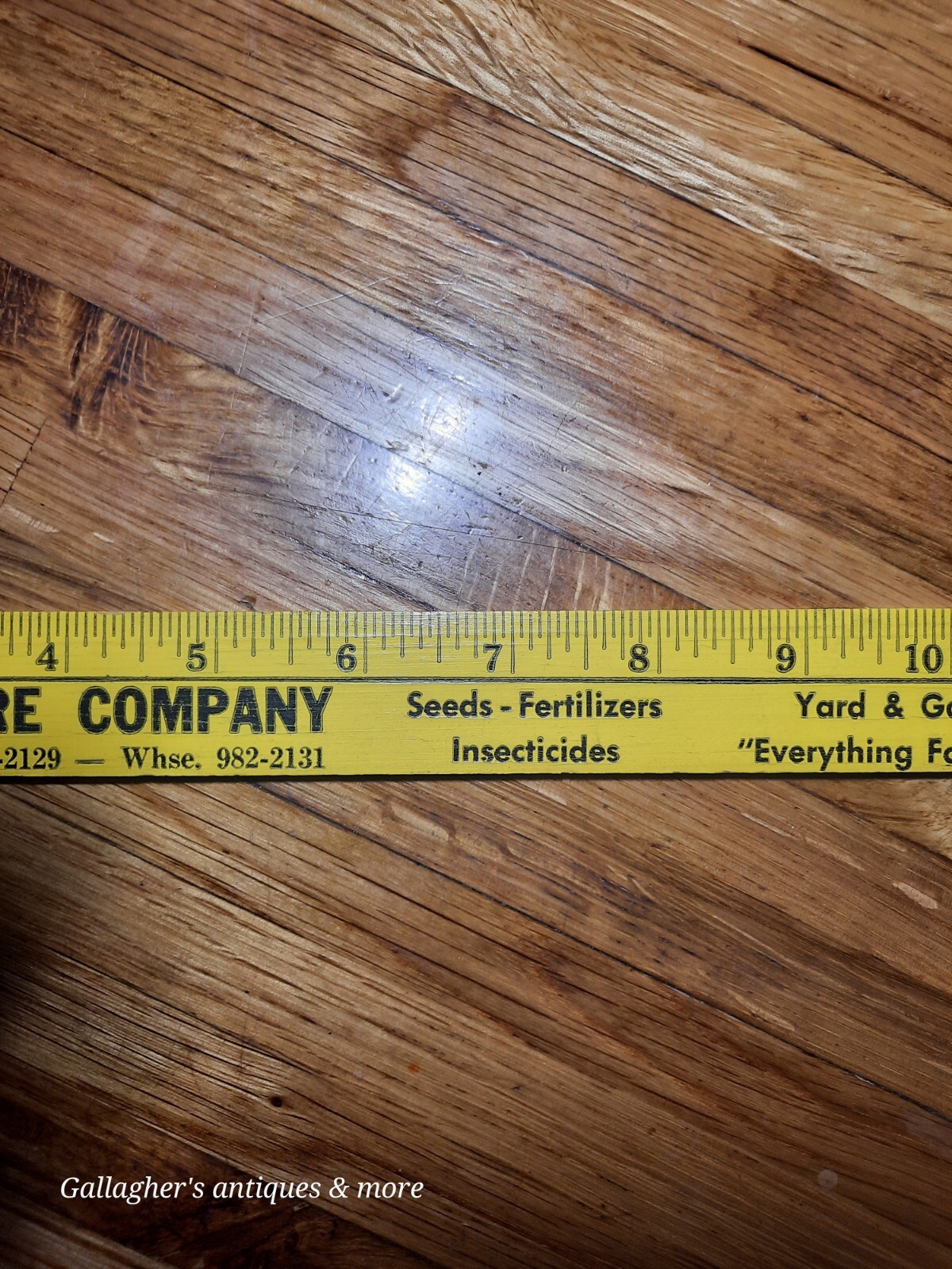 VINTAGE Rare Albemarle NC Stanley Hardware company ADVERTISING RULER Plant