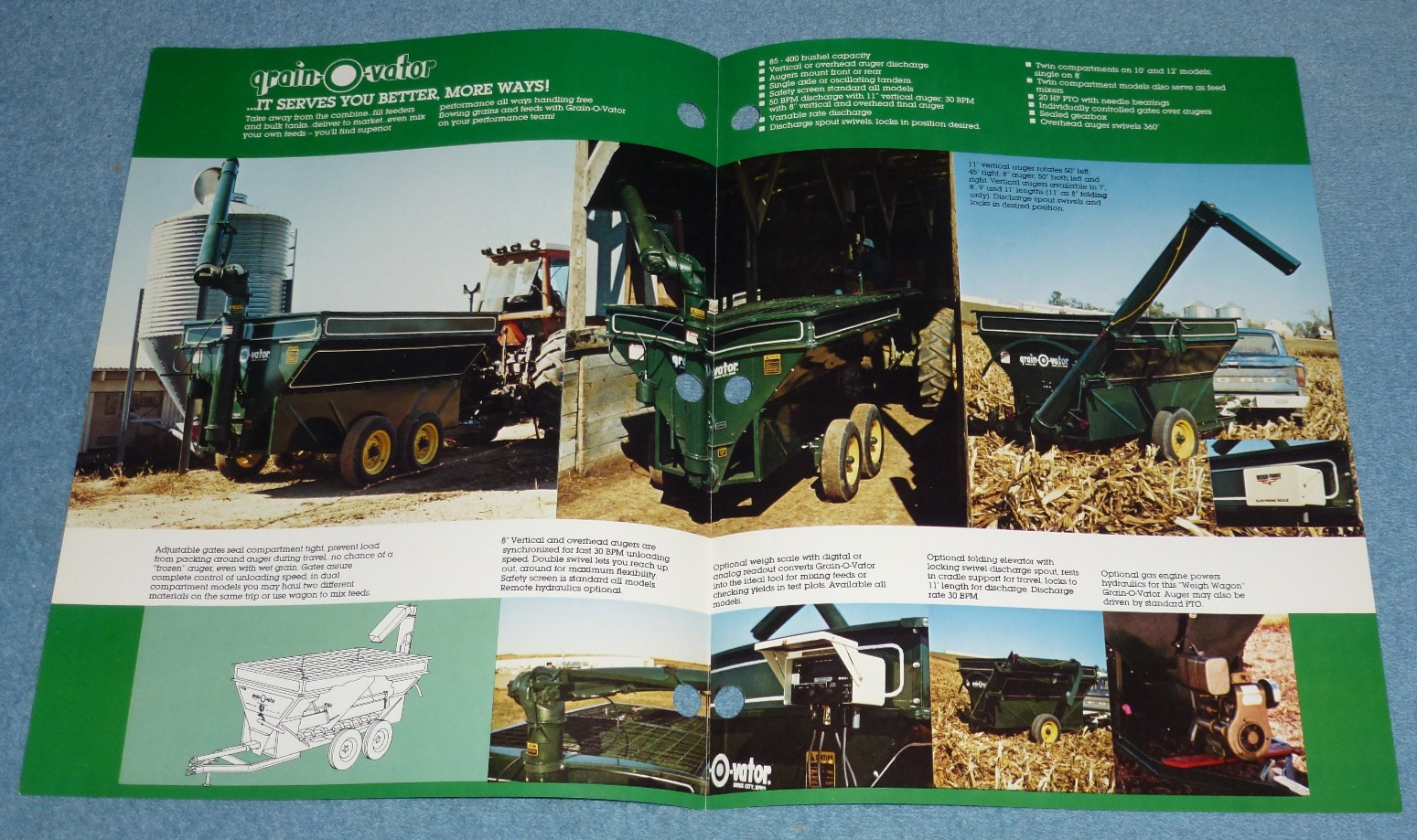 Vintage 1984 Schaeff Namco Grain-O-vator Augers Farm Equipment Brochure Specs