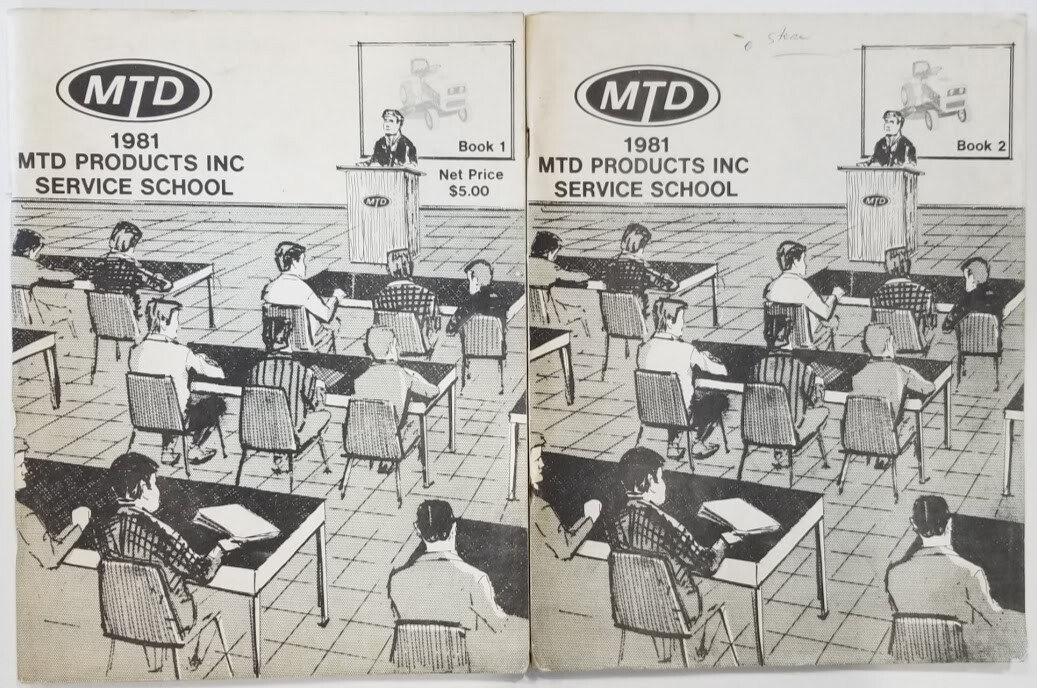 2 x 1981 MTD Products Inc. Service School Text Manuals Books 1 & 2