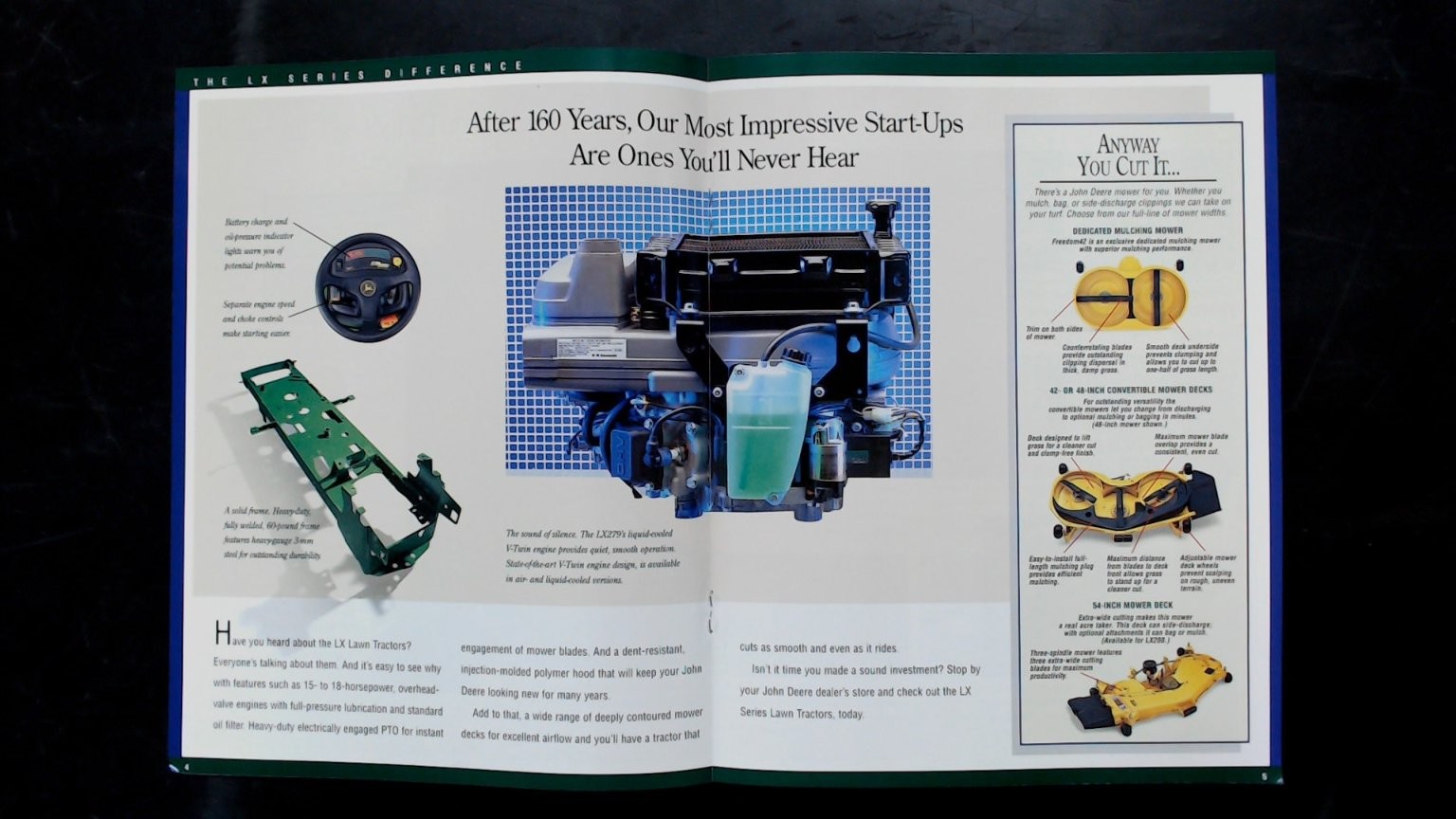 John Deere LX Series Lawn Tractors Brochure Vintage Agriculture