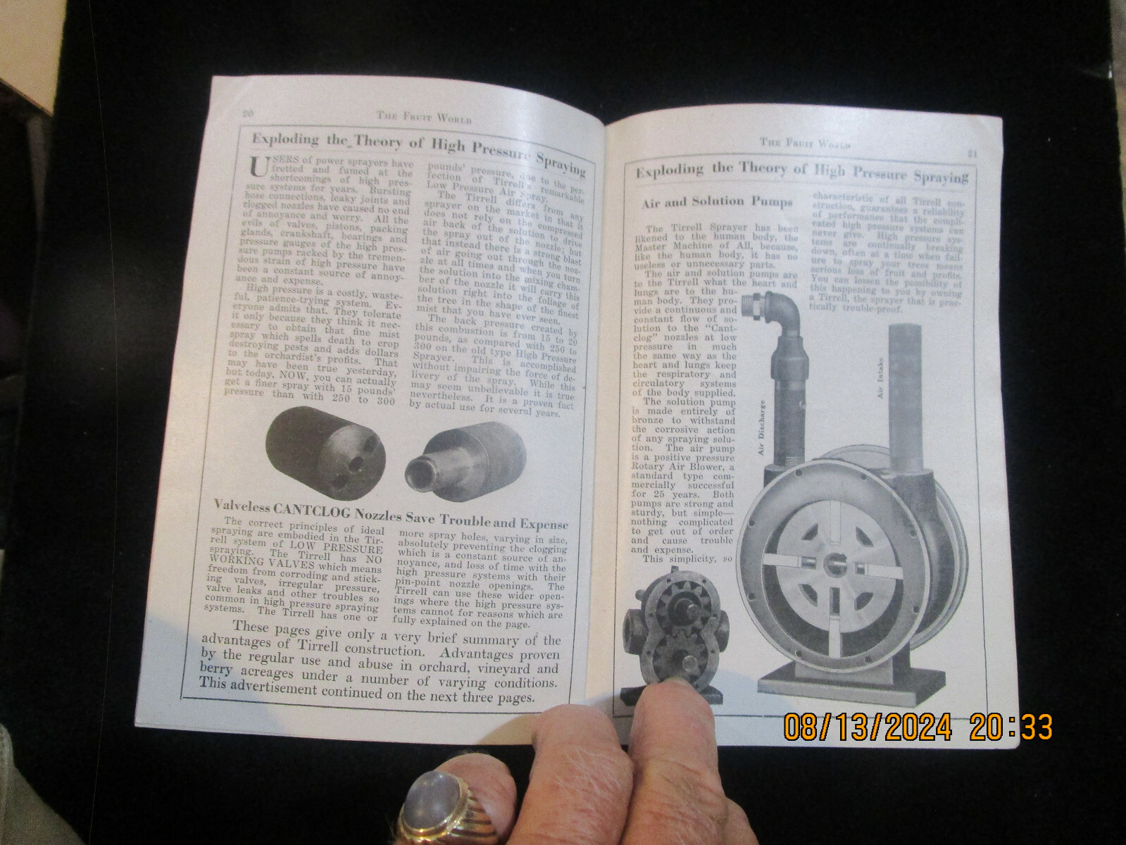FRUIT FARMING Advertising Pamphlet 1923 CHIEF PO-KA-GON Brand Old tractors Vtg