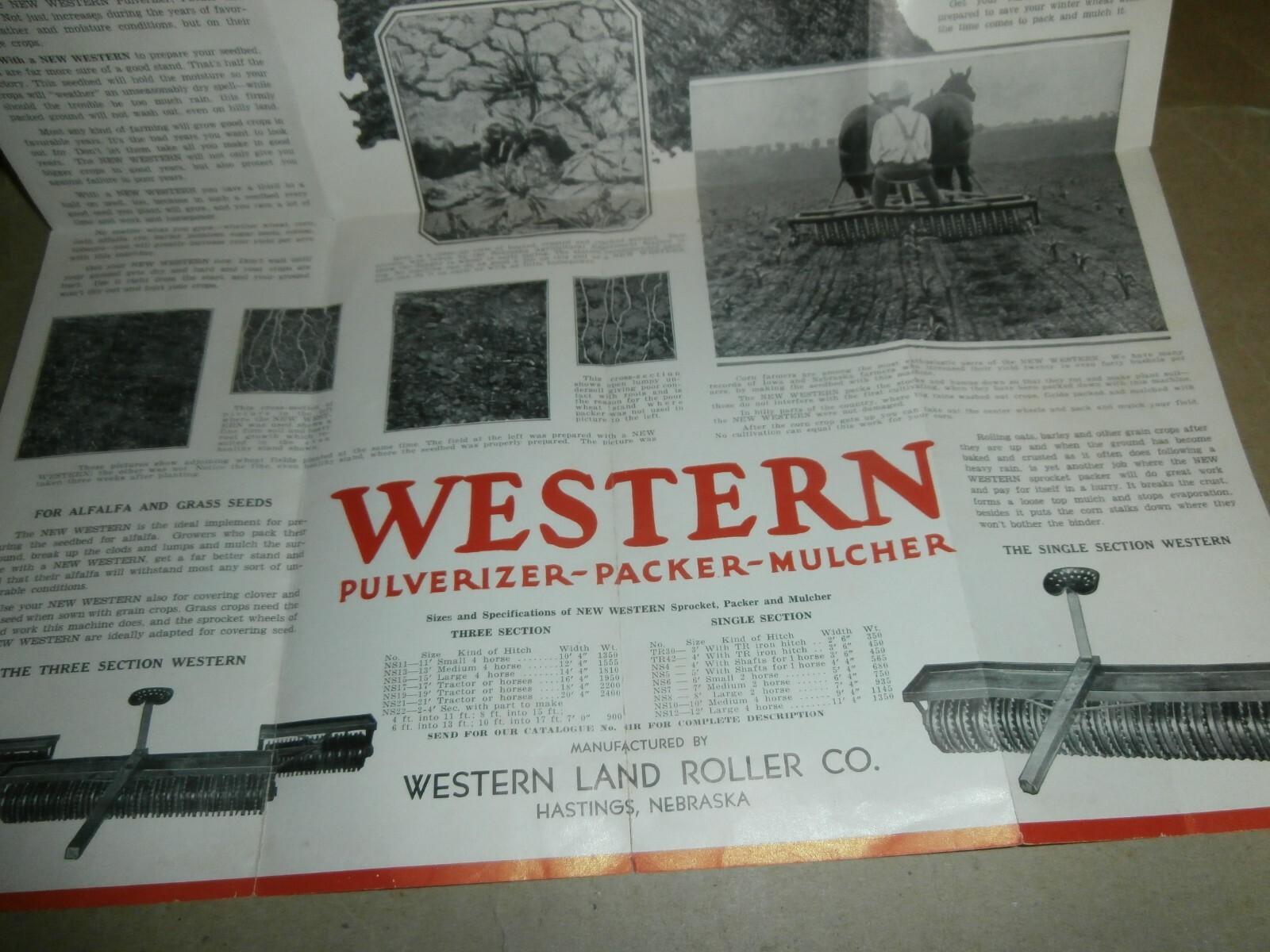 Vintage New Western Sprocket Packer Mulcher Brochure Frick Co Waynesboro PA