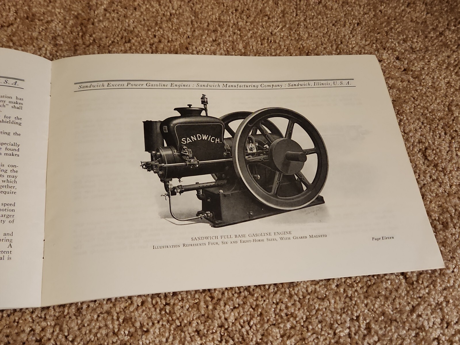 Sandwich Gasoline Hit Miss Engines Catalog Reprint
