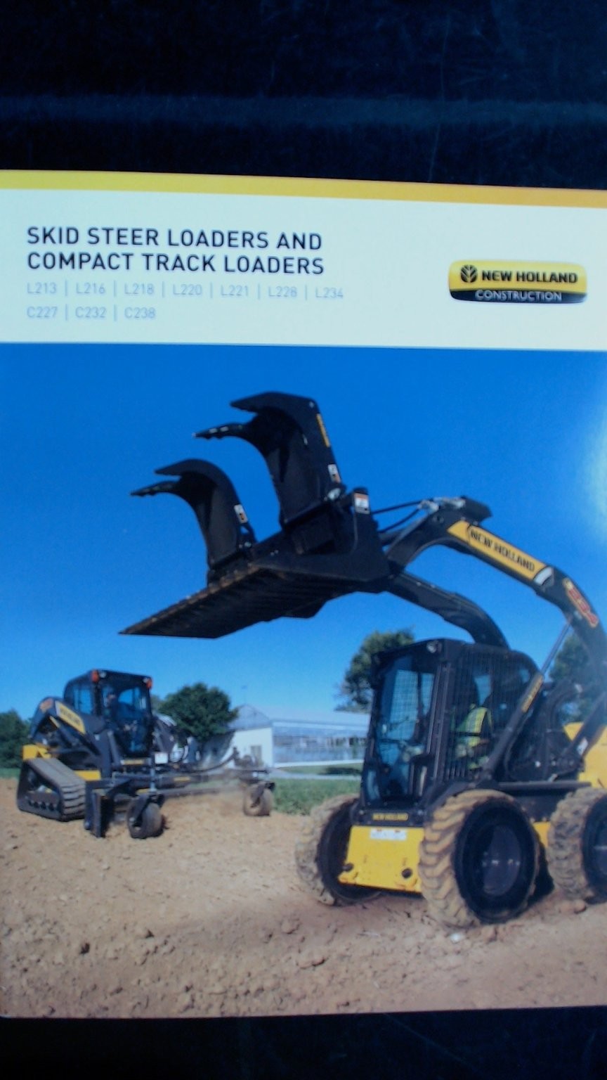 New Holland Skid Steer Loaders Brochure Construction Equipment Catalog