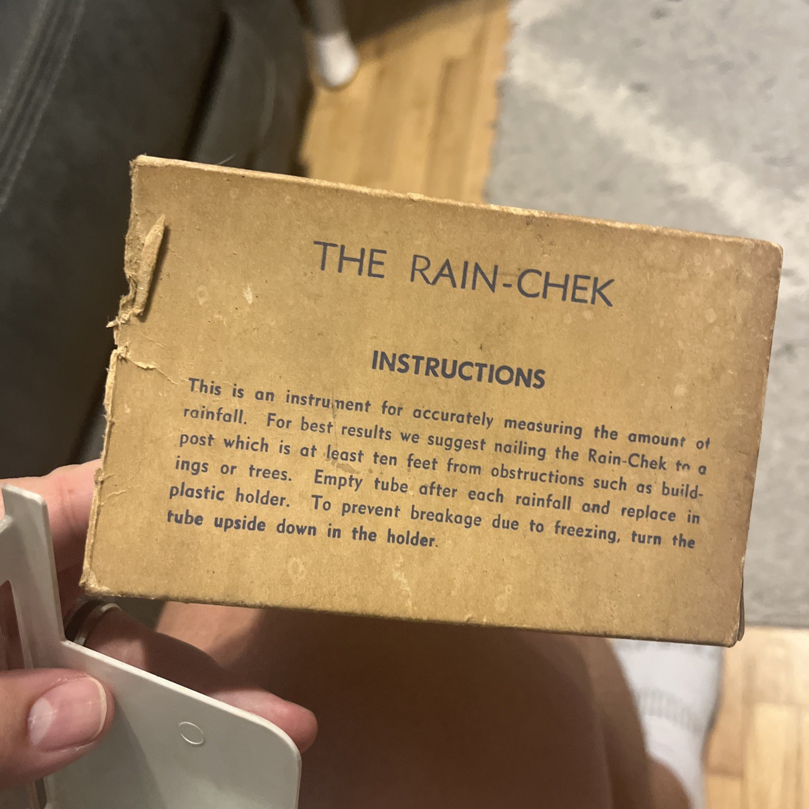 Rain Guage Federal Lank Bank Association Land Bank Loans W/ Box Rain-Chek