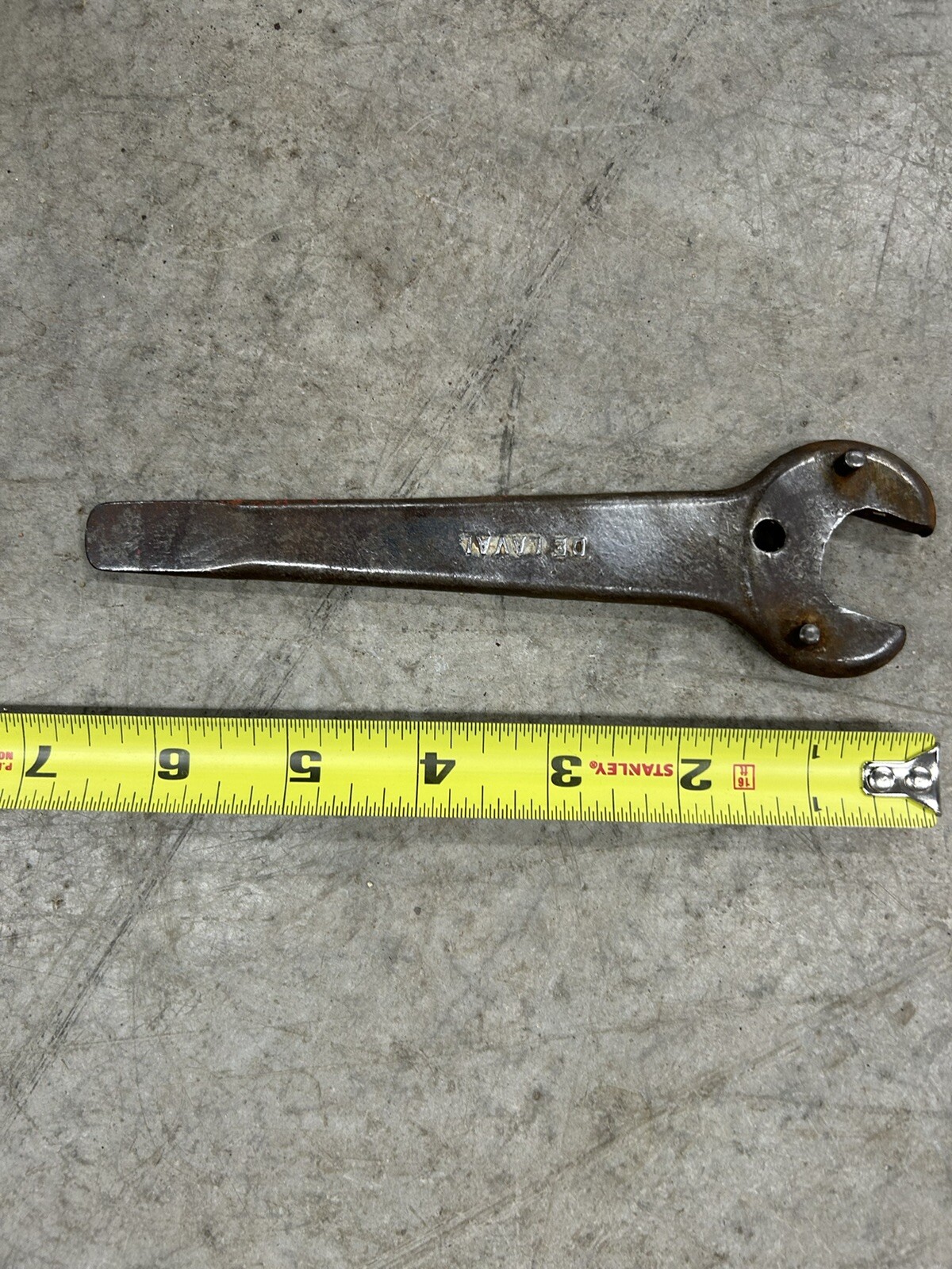 Vintage Delaval Cream Separator Wrench Flat Head Screw End