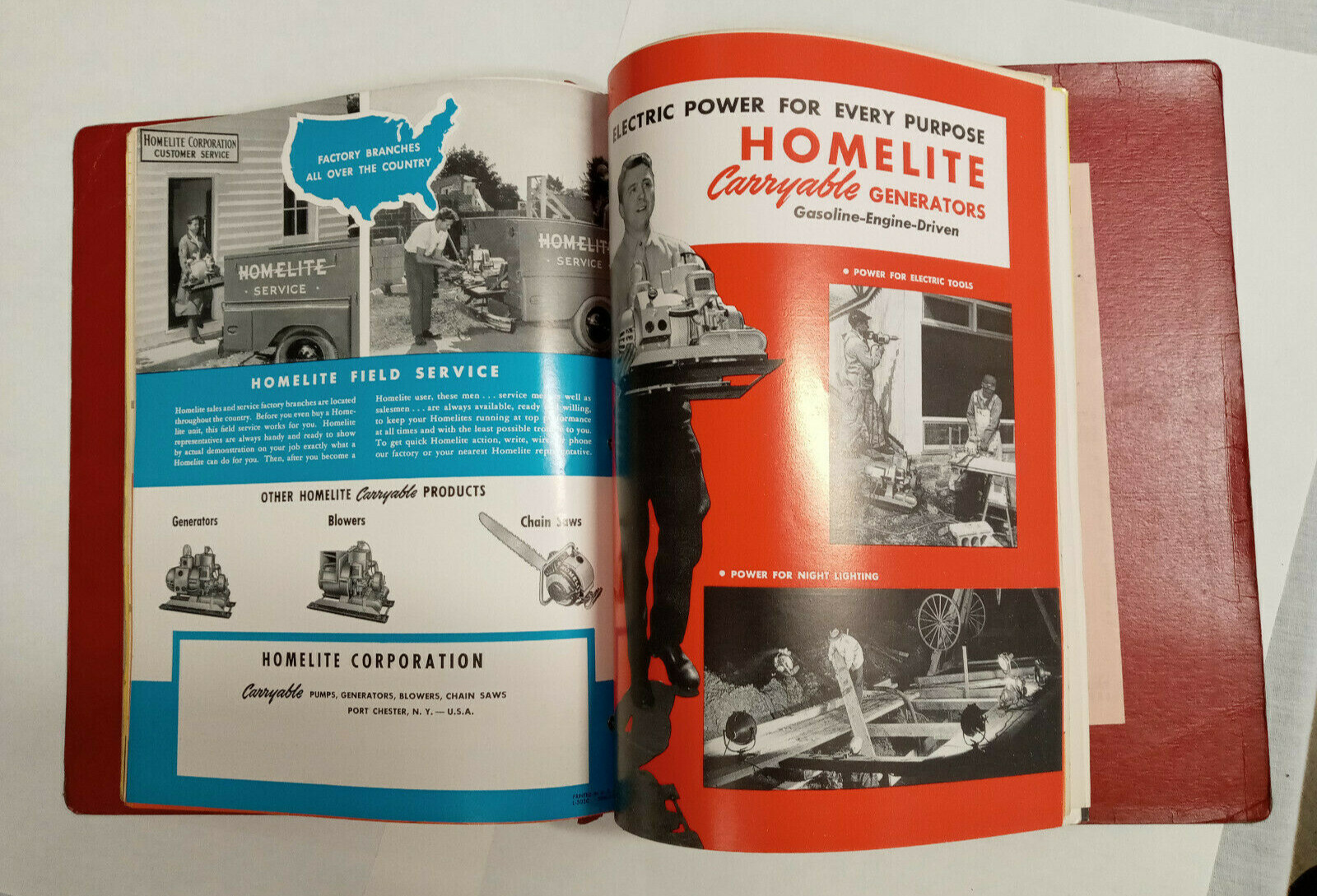 Gravely dealer brochures. 1954. Also includes Woods Ditchwitch Devere Homelite, 