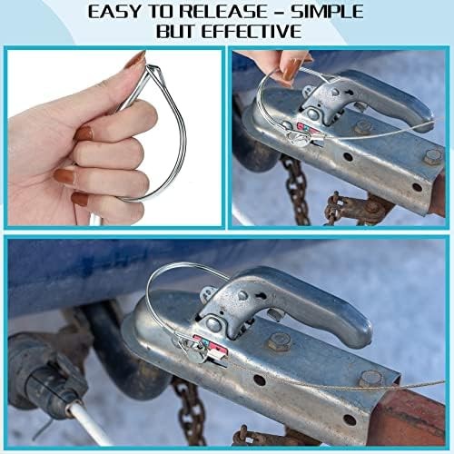 Umigy 10 Pcs Trailer Coupler Pin with Steel Quick Release Ring, 2-3/4&Prime; x 1/4&Prime;…